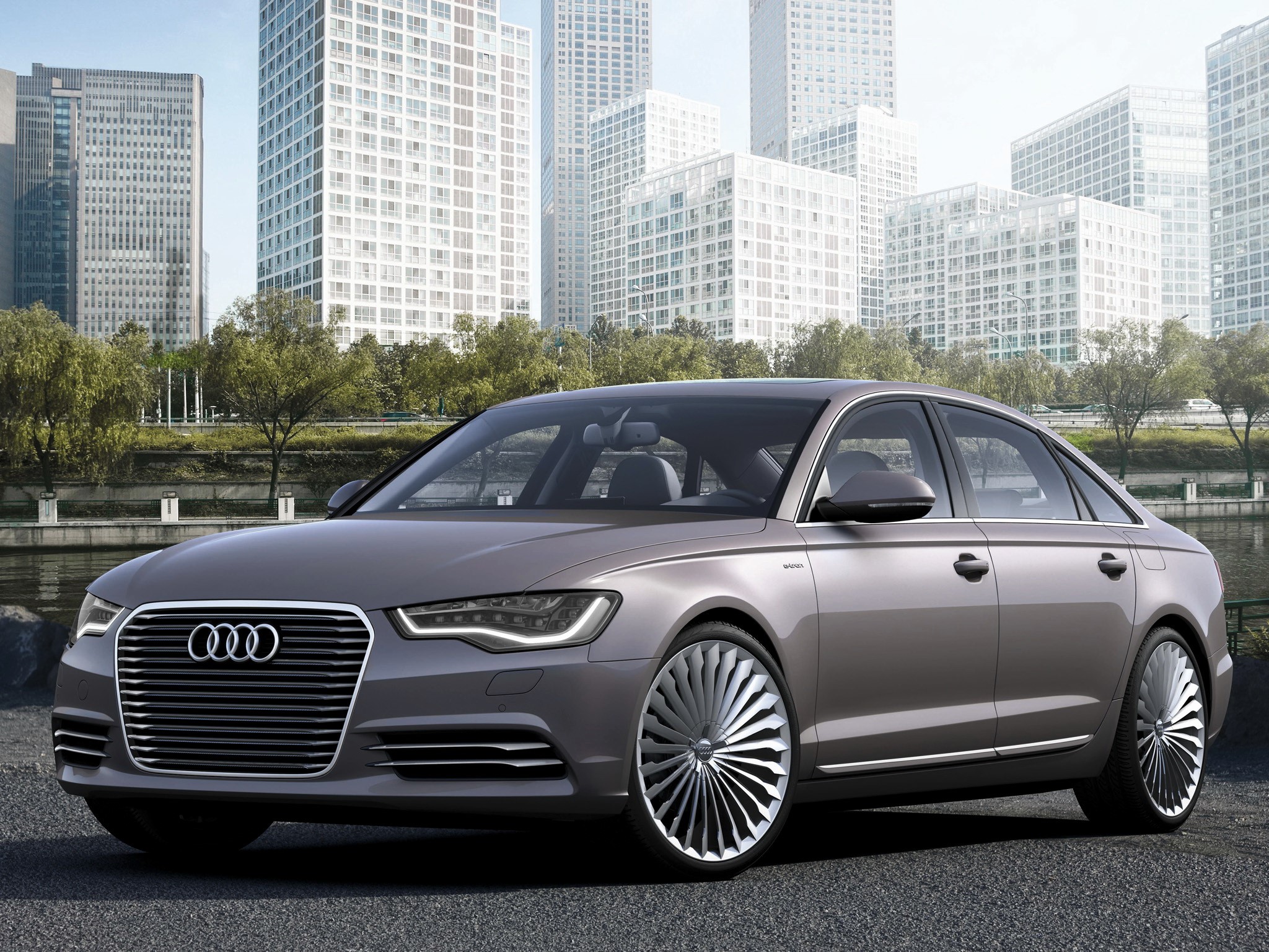 Audi A6 e-tron concept car HD Wallpaper