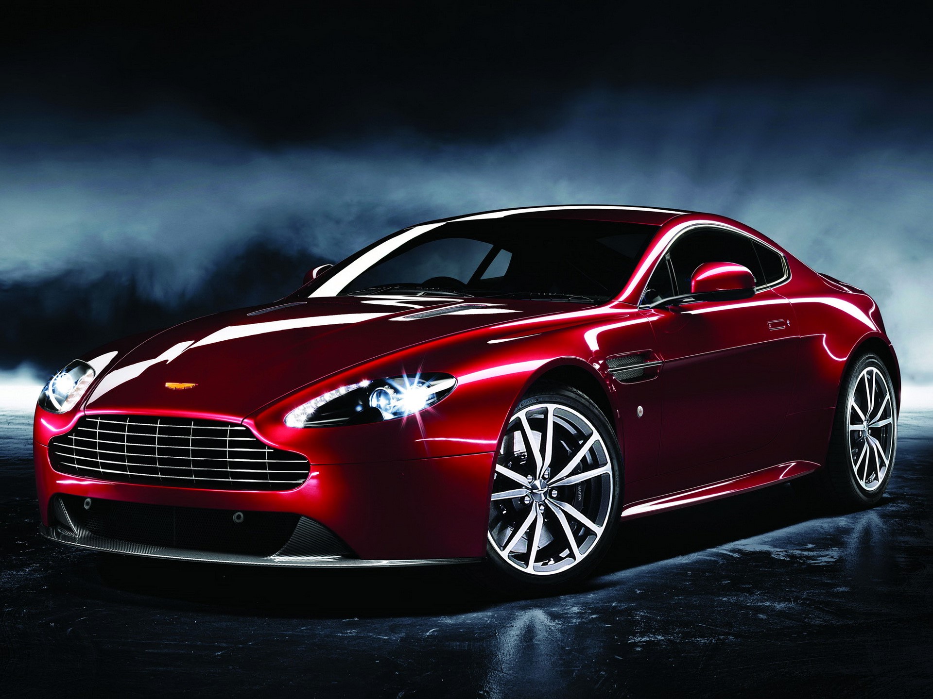 Red Aston Martin Vantage Coupe HD Wallpaper