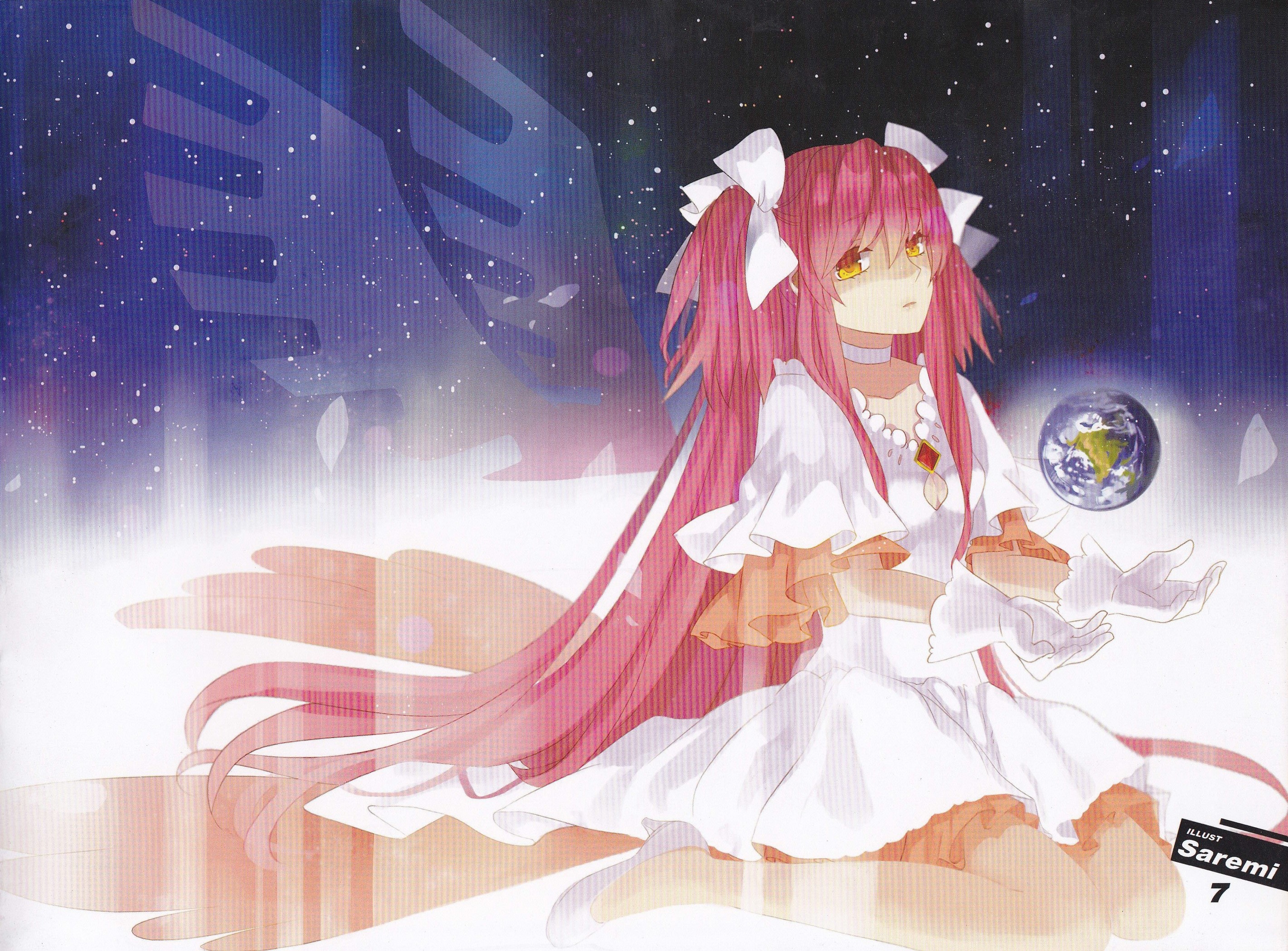 Madoka Kaname from Mahou Shoujo Madoka Magica holding Earth HD Wallpaper
