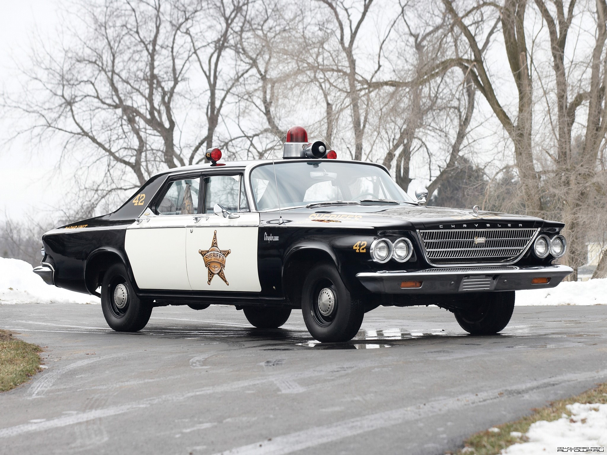 1963 Chrysler Newport Police Cruiser HD Wallpaper