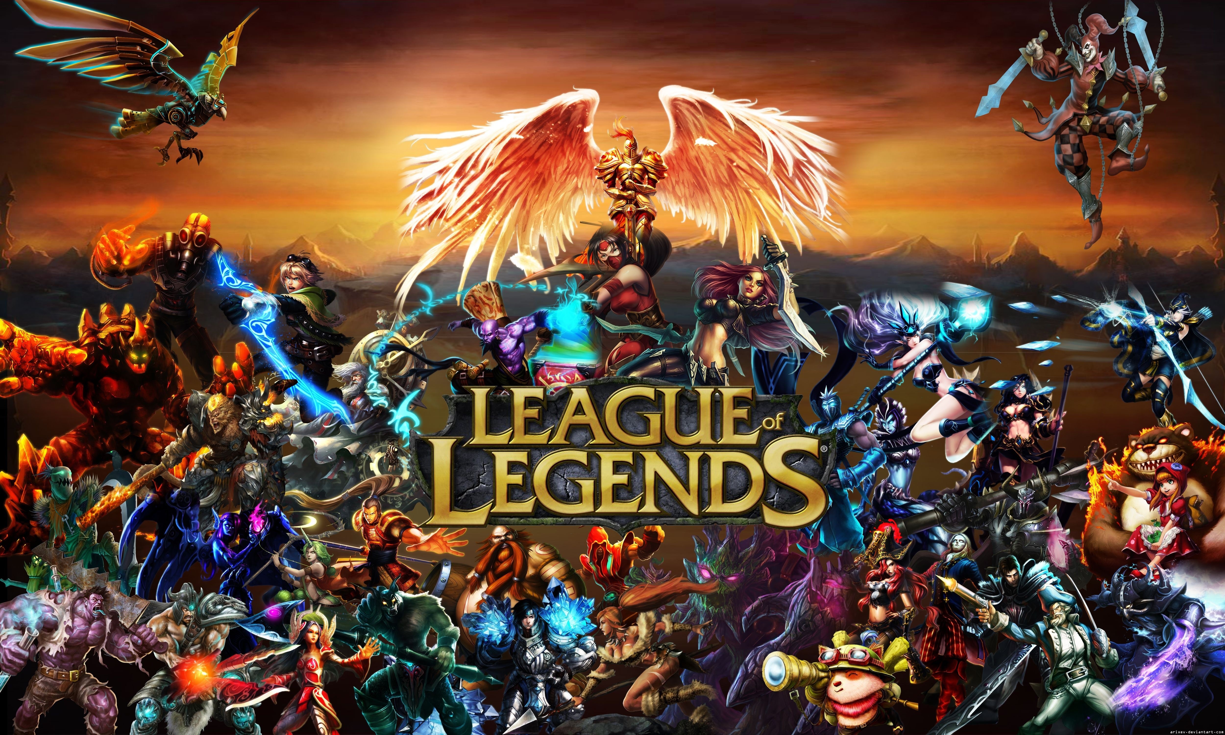 League of Legends characters montage HD Wallpaper