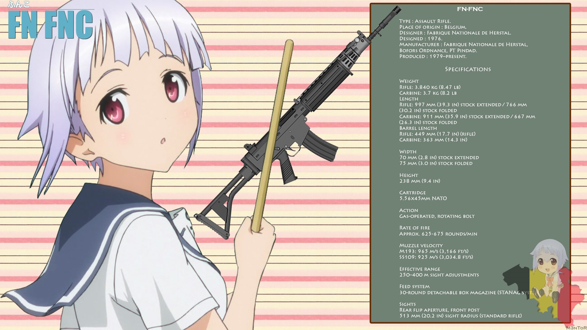 FN FNC rifle specifications from Upotte!! HD Wallpaper