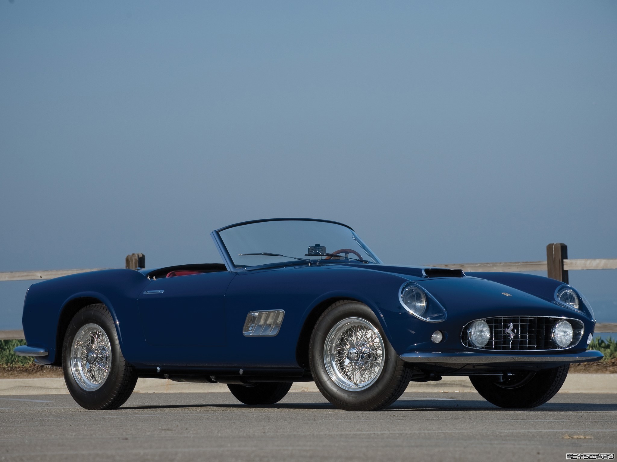 Blue Ferrari 250 GT California Spyder Convertible HD Wallpaper