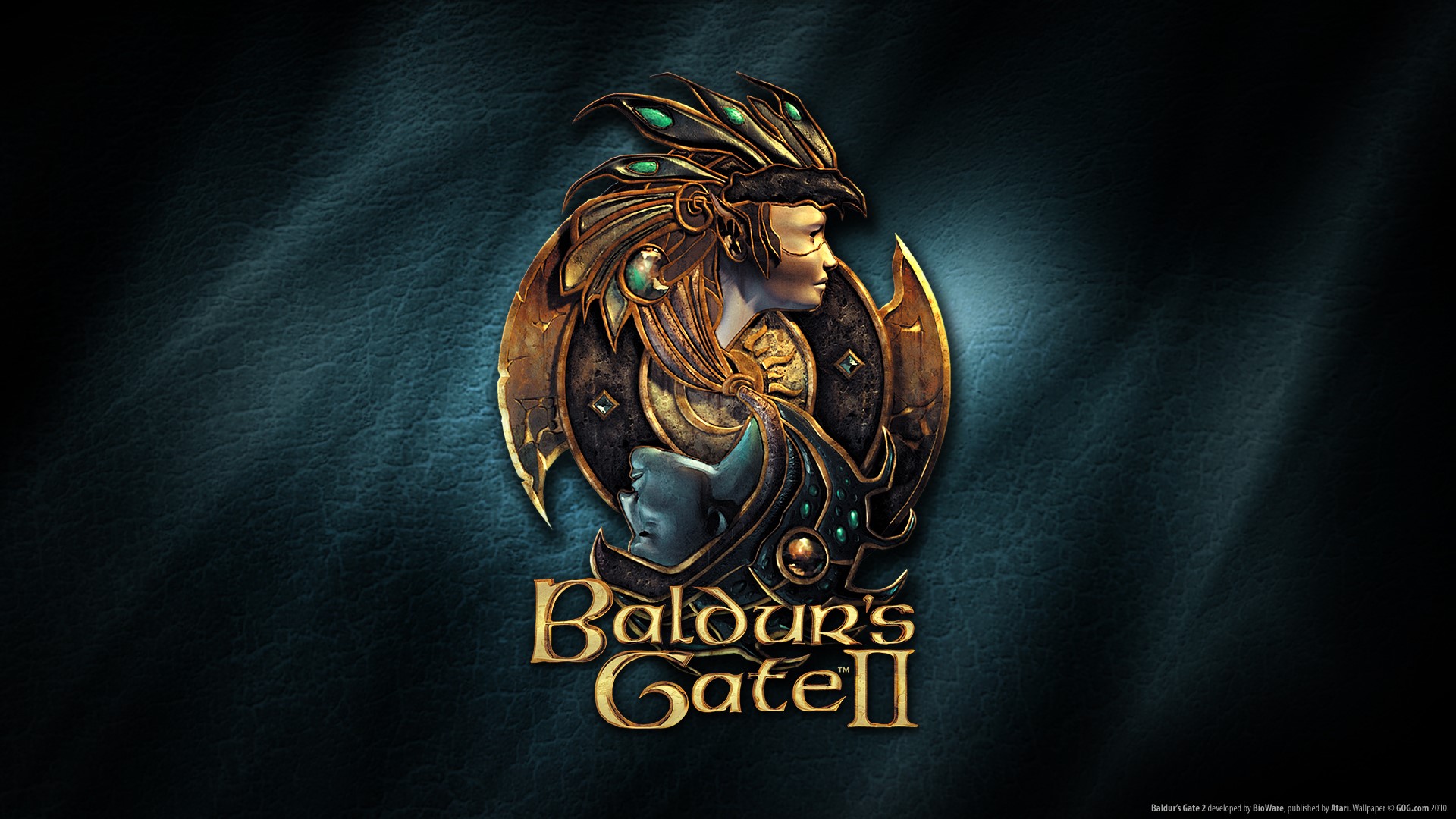 Baldur's Gate II logo with ornate design HD Wallpaper