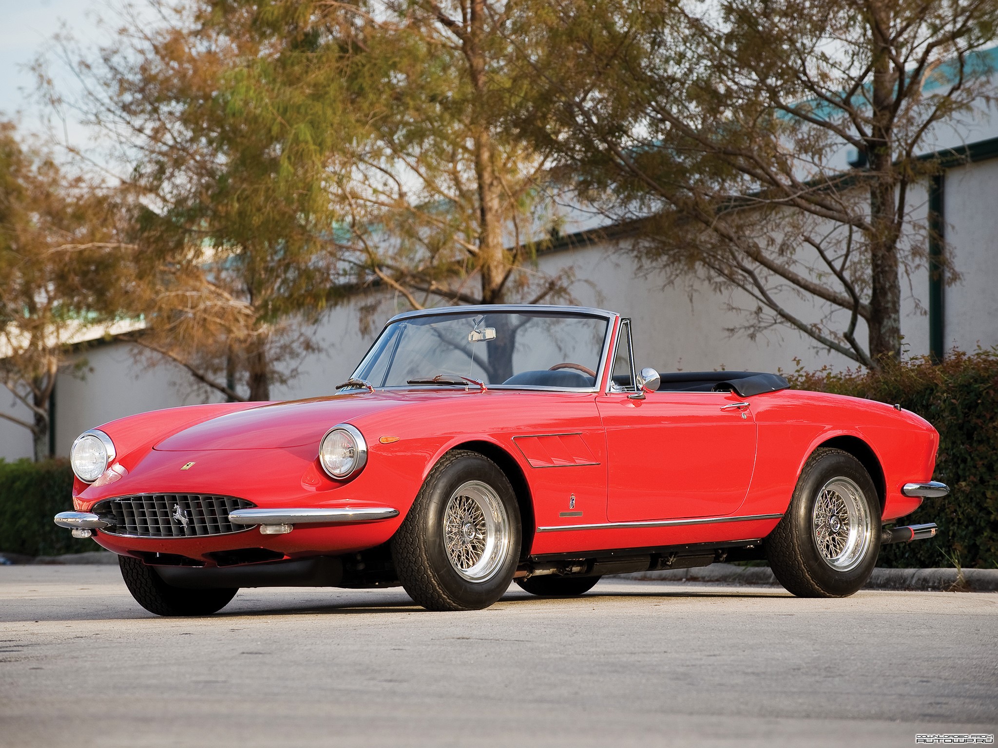 Red Ferrari Convertible Car HD Wallpaper