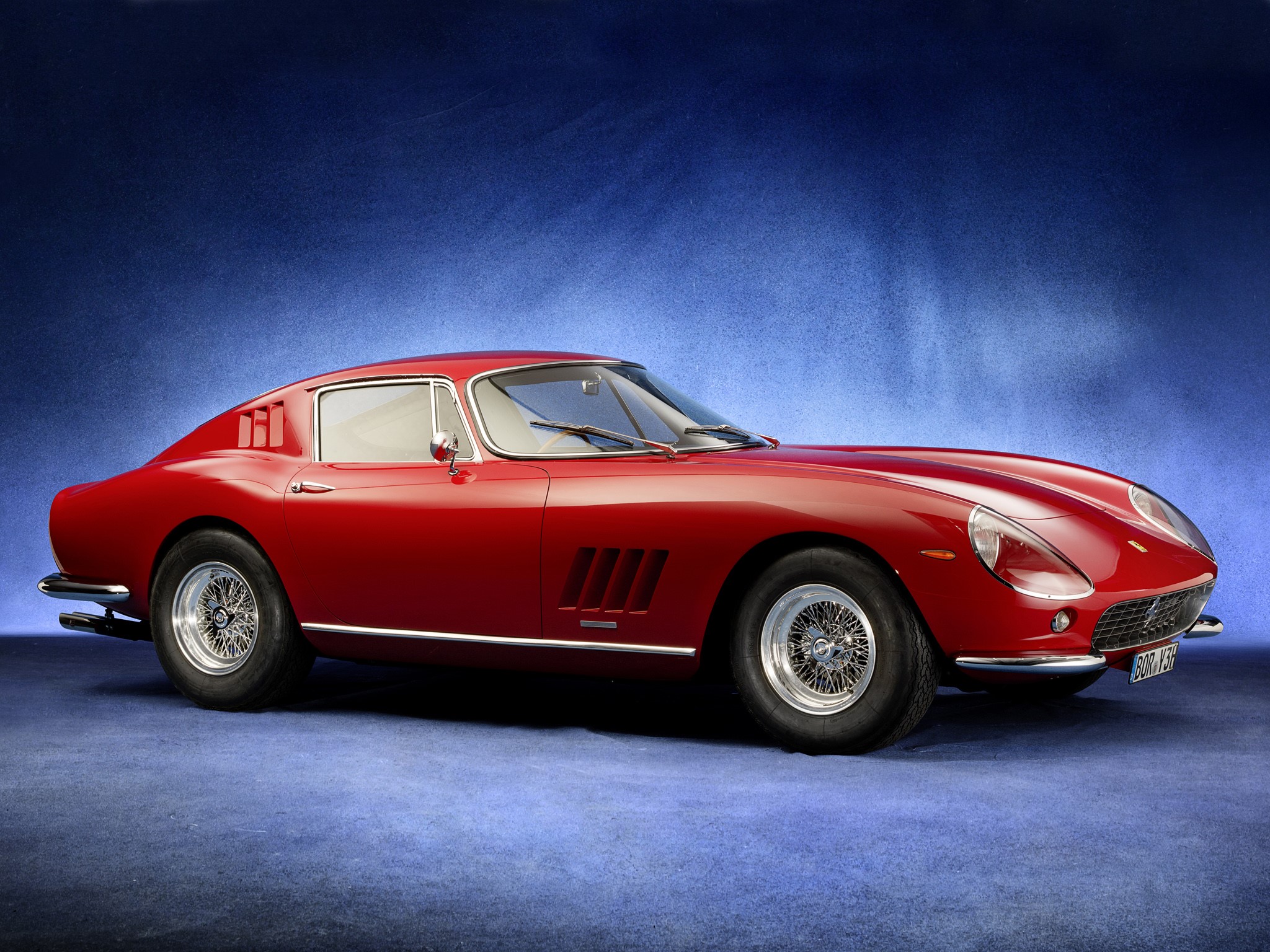 Red Ferrari 275 GTB/4 Berlinetta HD Wallpaper