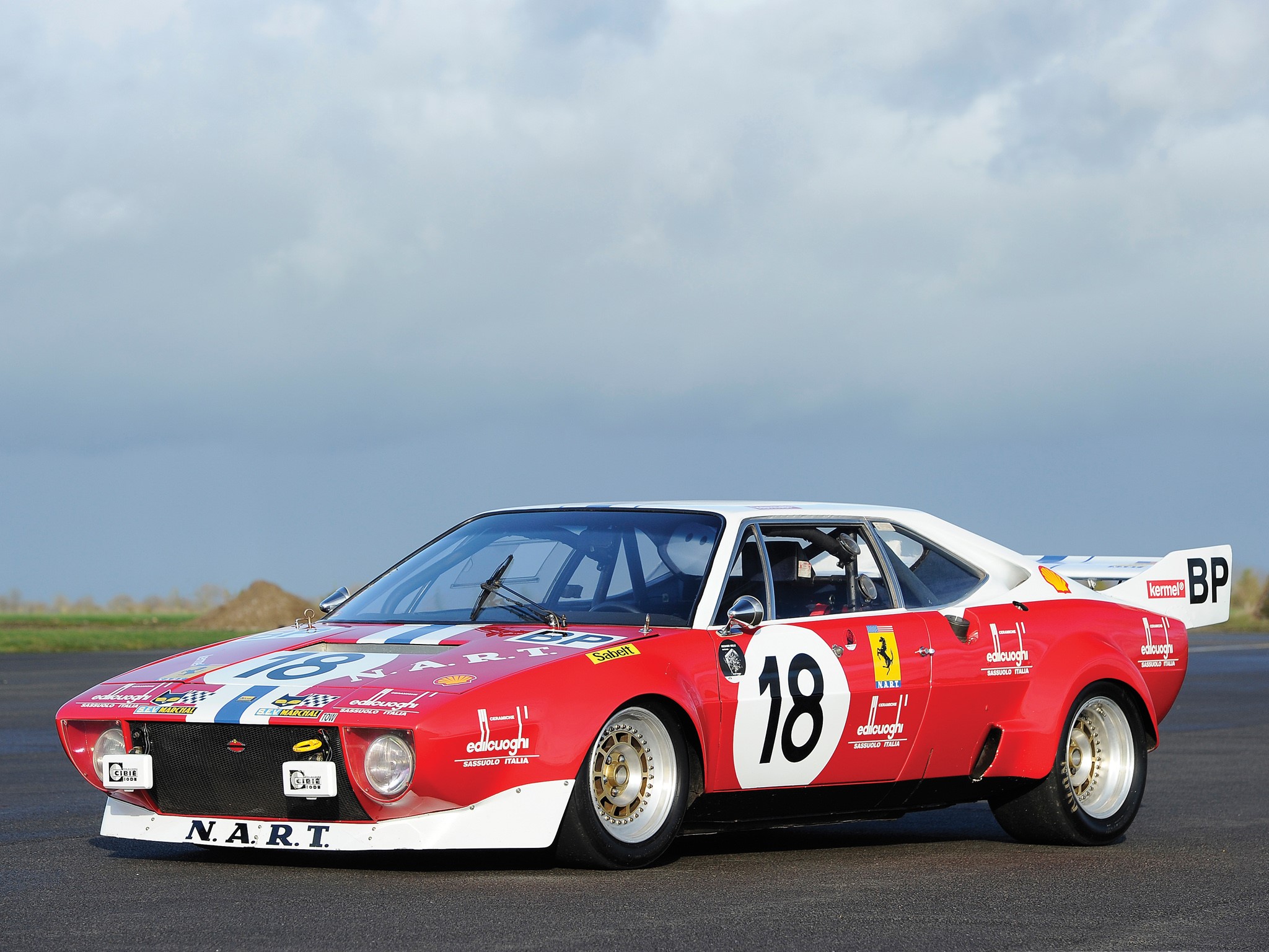 Ferrari Dino 308 GT4 LM NART 1974 race car HD Wallpaper