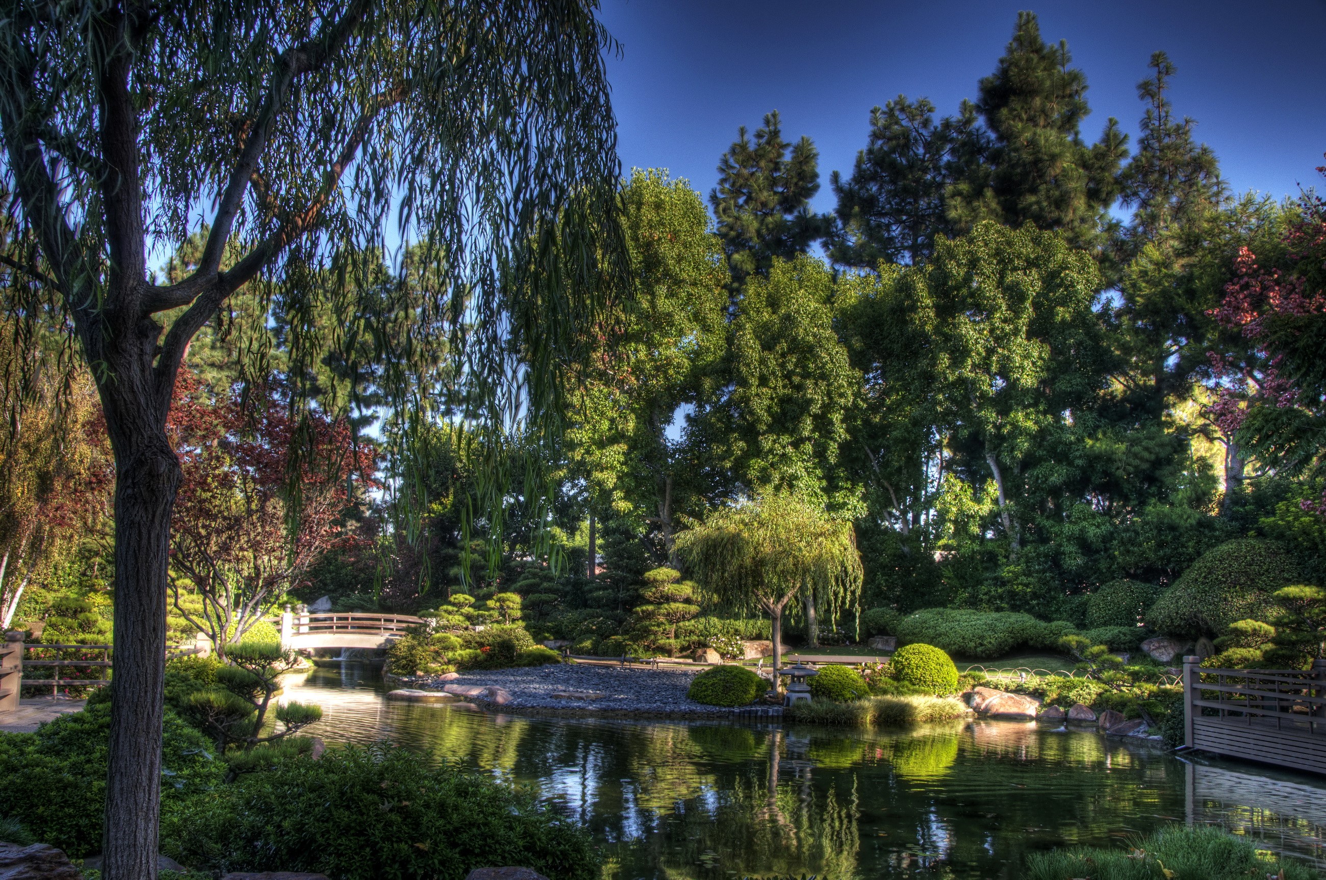 Earl Burns Miller Japanese Garden in California, USA HD Wallpaper