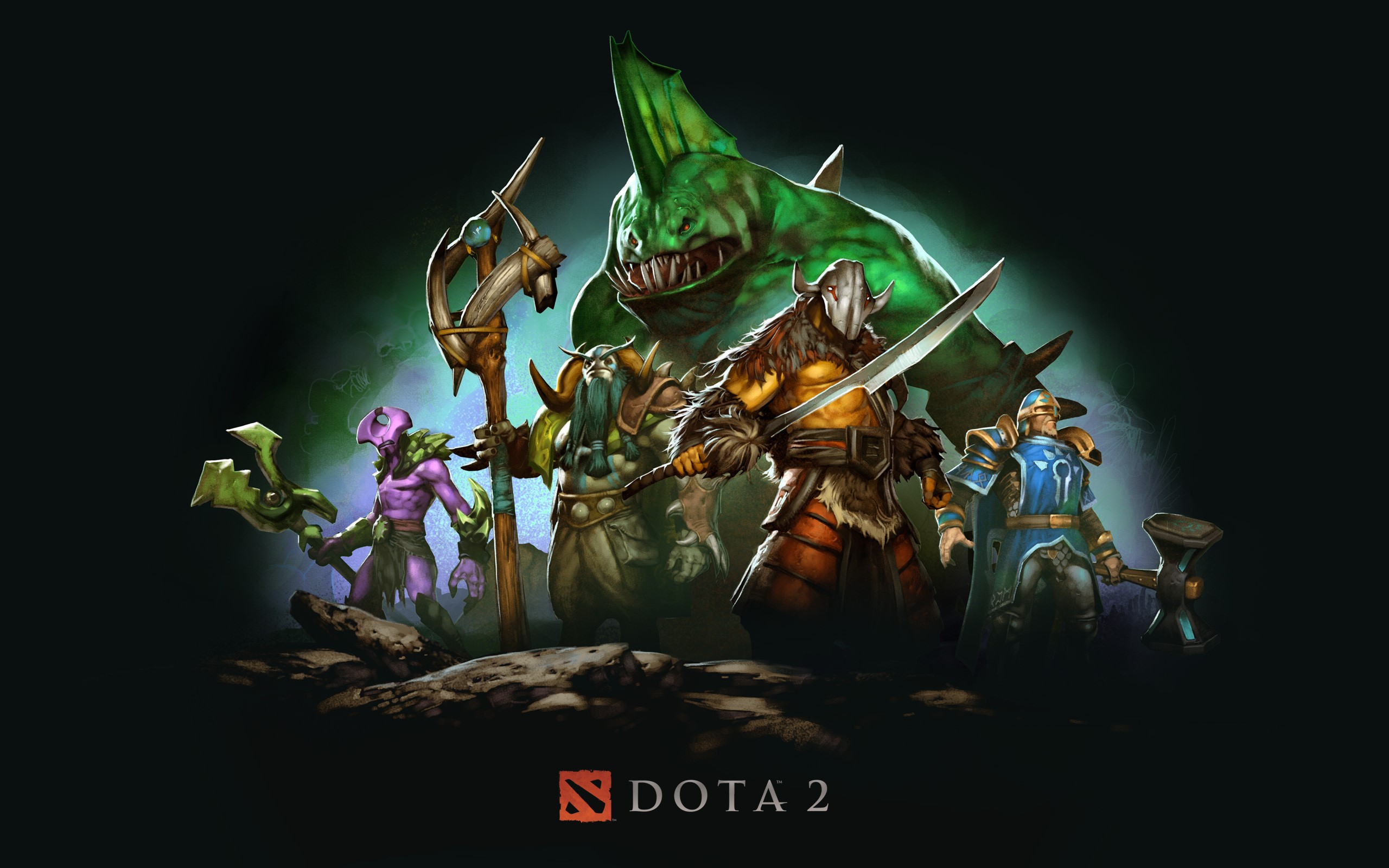 Dota 2 characters group illustration HD Wallpaper
