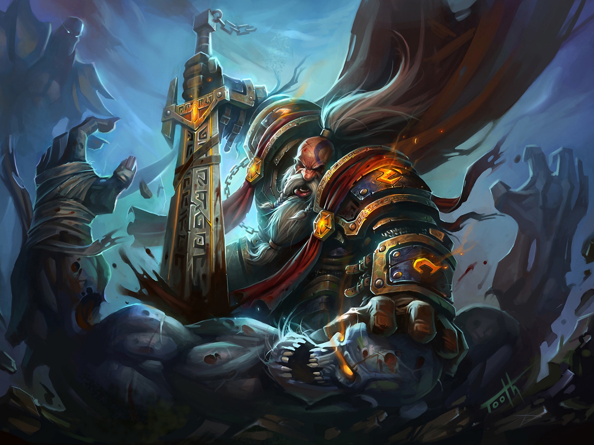 Dwarf Warrior from World of Warcraft HD Wallpaper