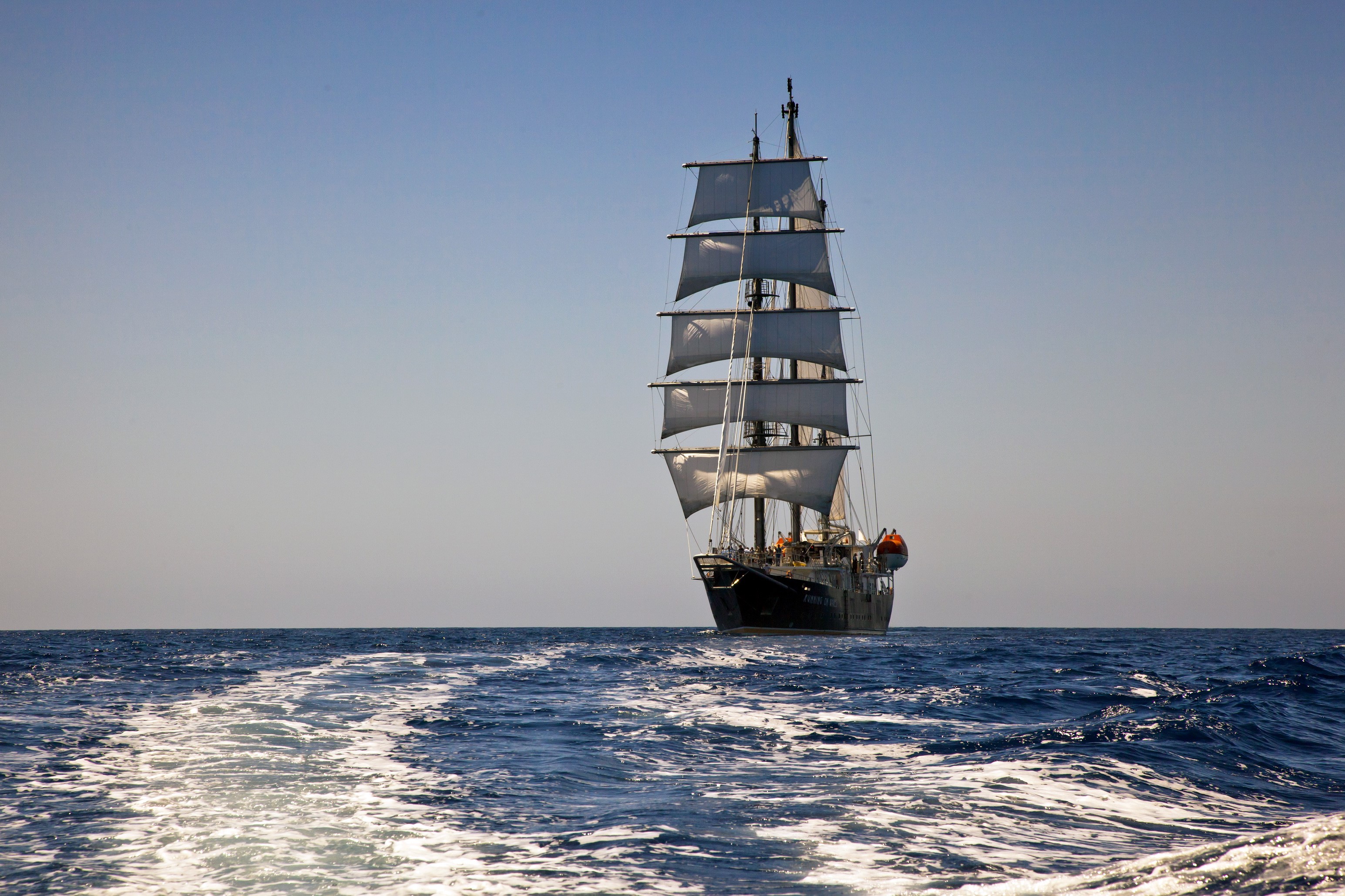 Tall Ship Sailing on the Ocean HD Wallpaper