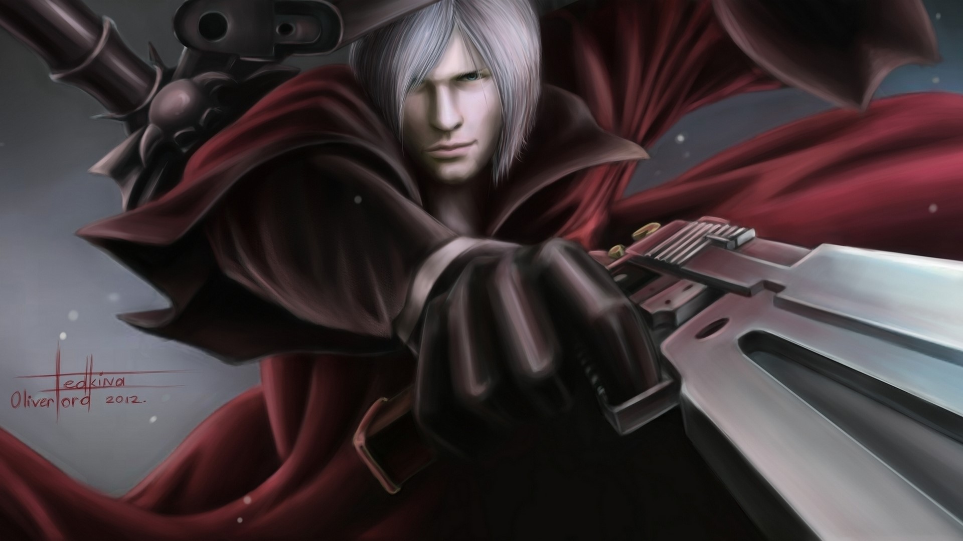 Dante from Devil May Cry holding guns HD Wallpaper