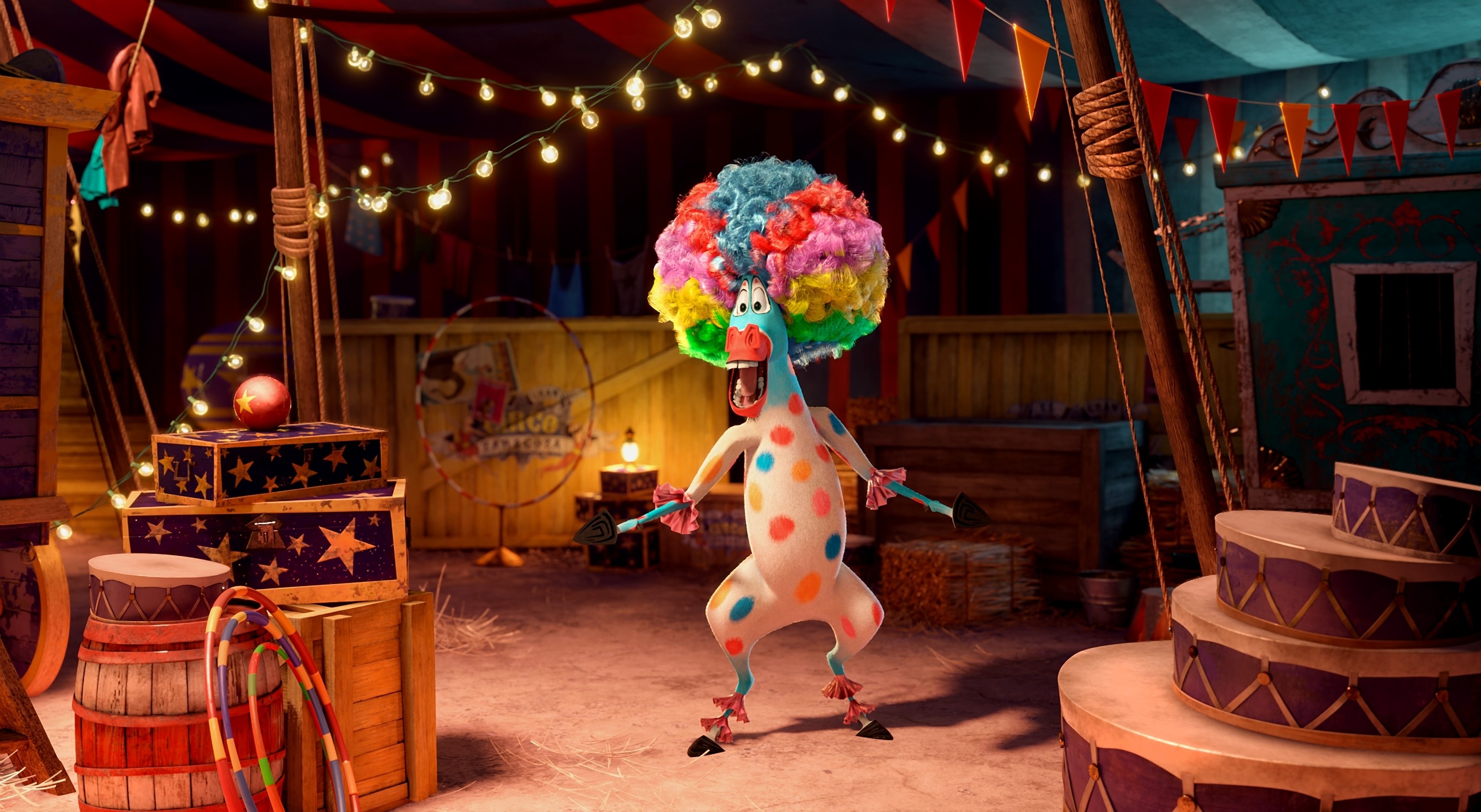 Mort from Madagascar in a circus HD Wallpaper