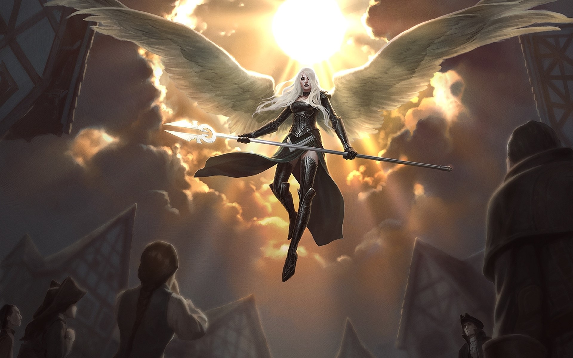 Angel with Spear from Magic: The Gathering HD Wallpaper