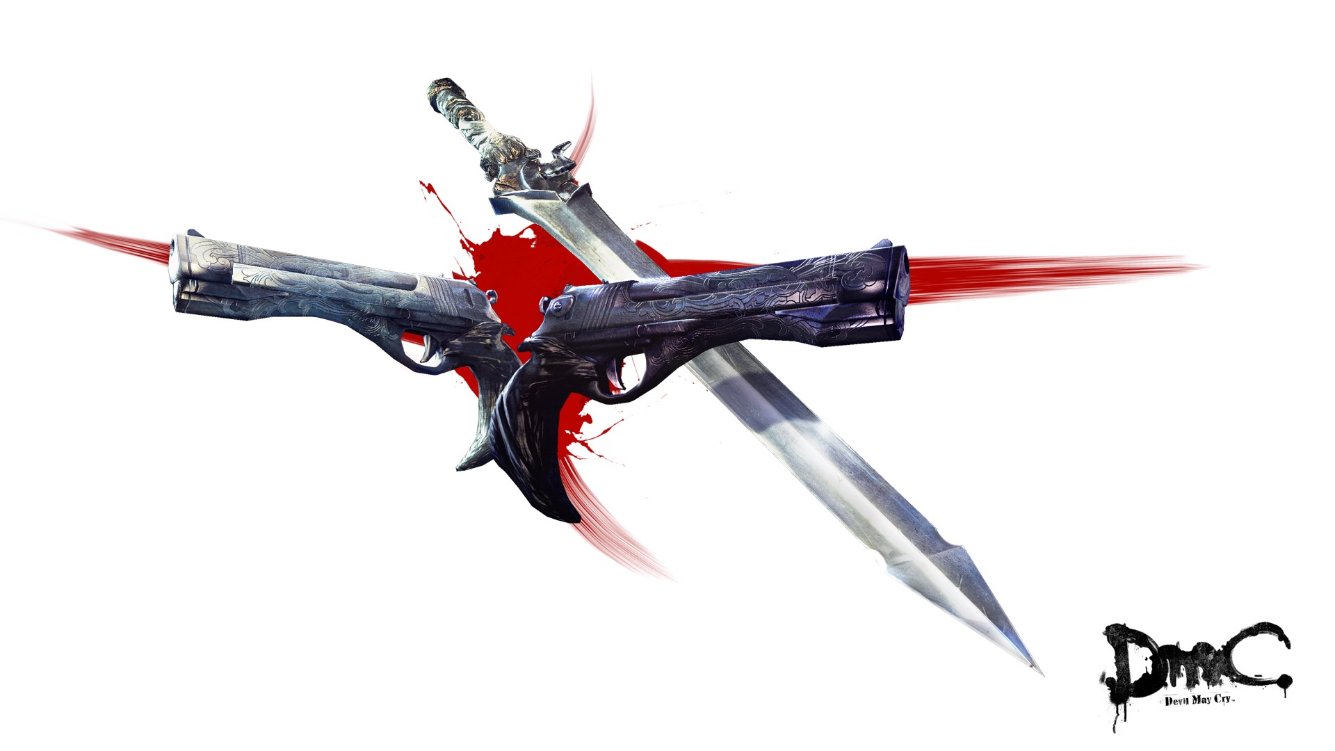 Dante's Rebellion and Ebony & Ivory from Devil May Cry HD Wallpaper