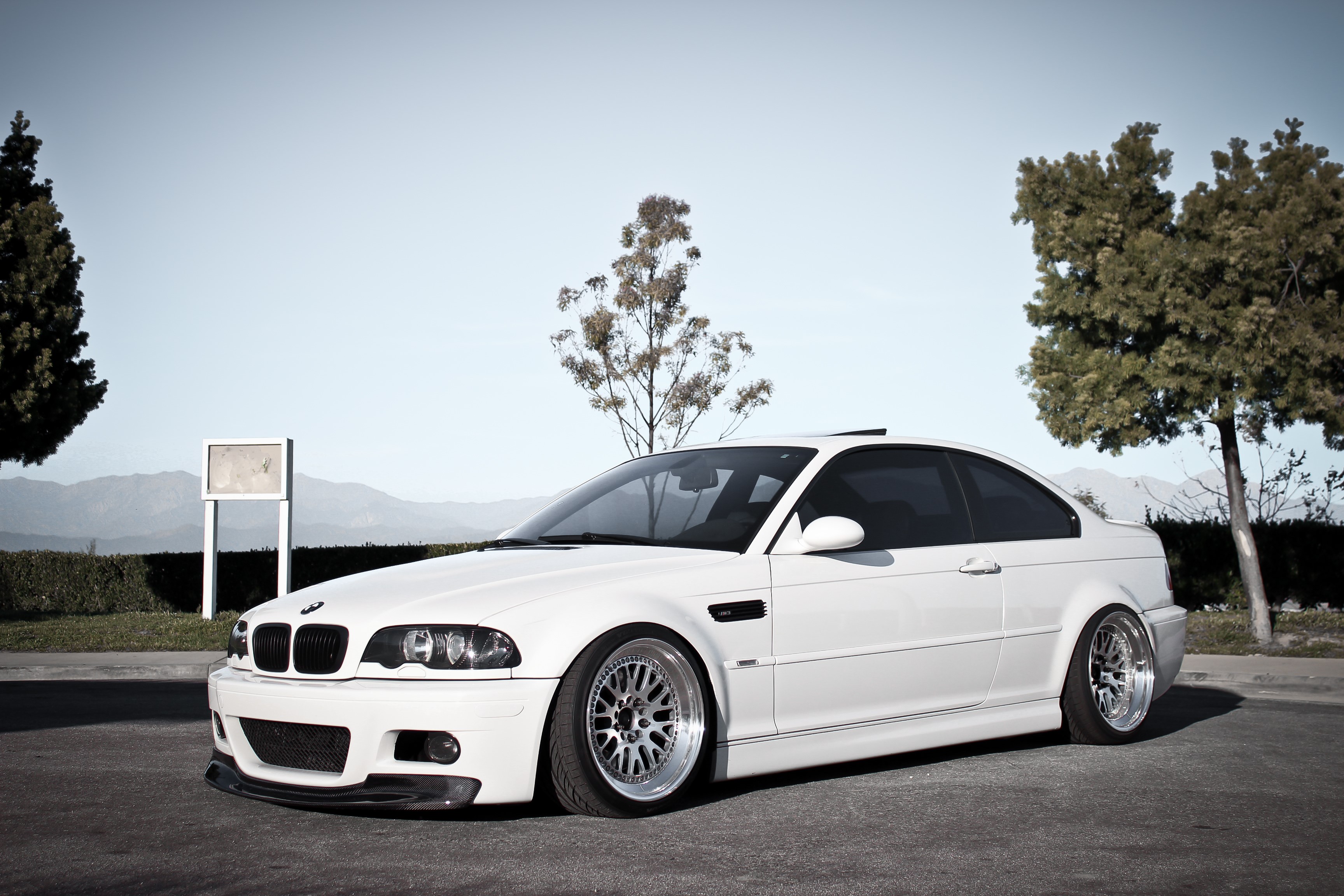 White BMW M3 Coupe on a Road HD Wallpaper