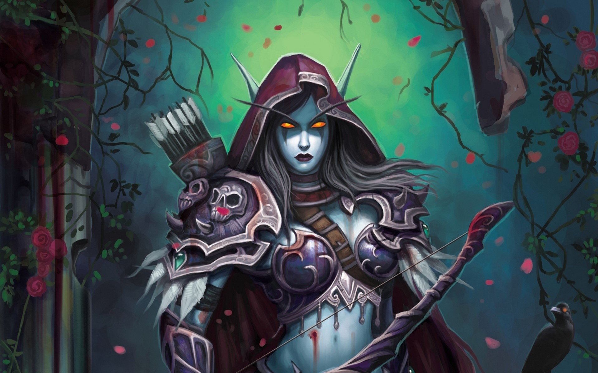 Sylvanas Windrunner from World of Warcraft with bow HD Wallpaper