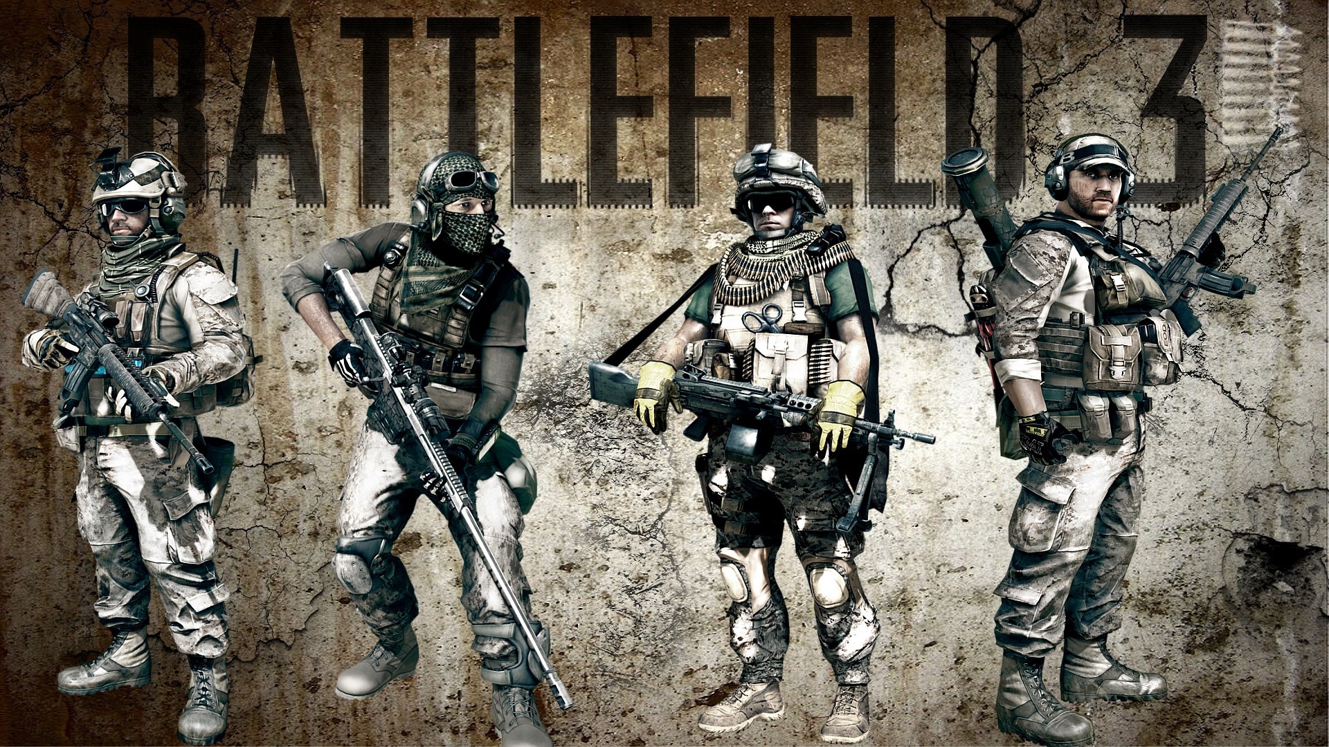 Battlefield 3 soldiers HD Wallpaper