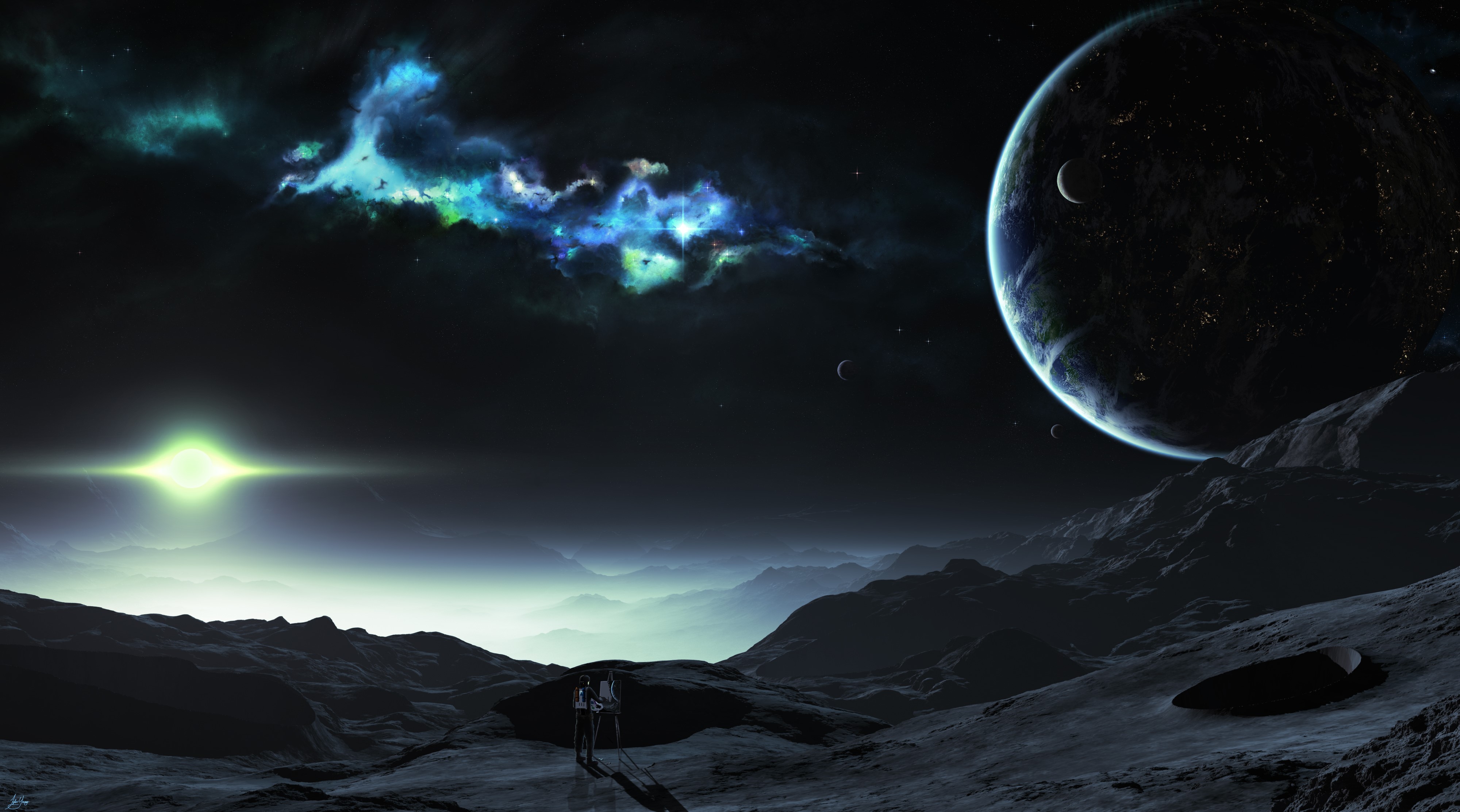 4K Surface of planets HD Wallpaper