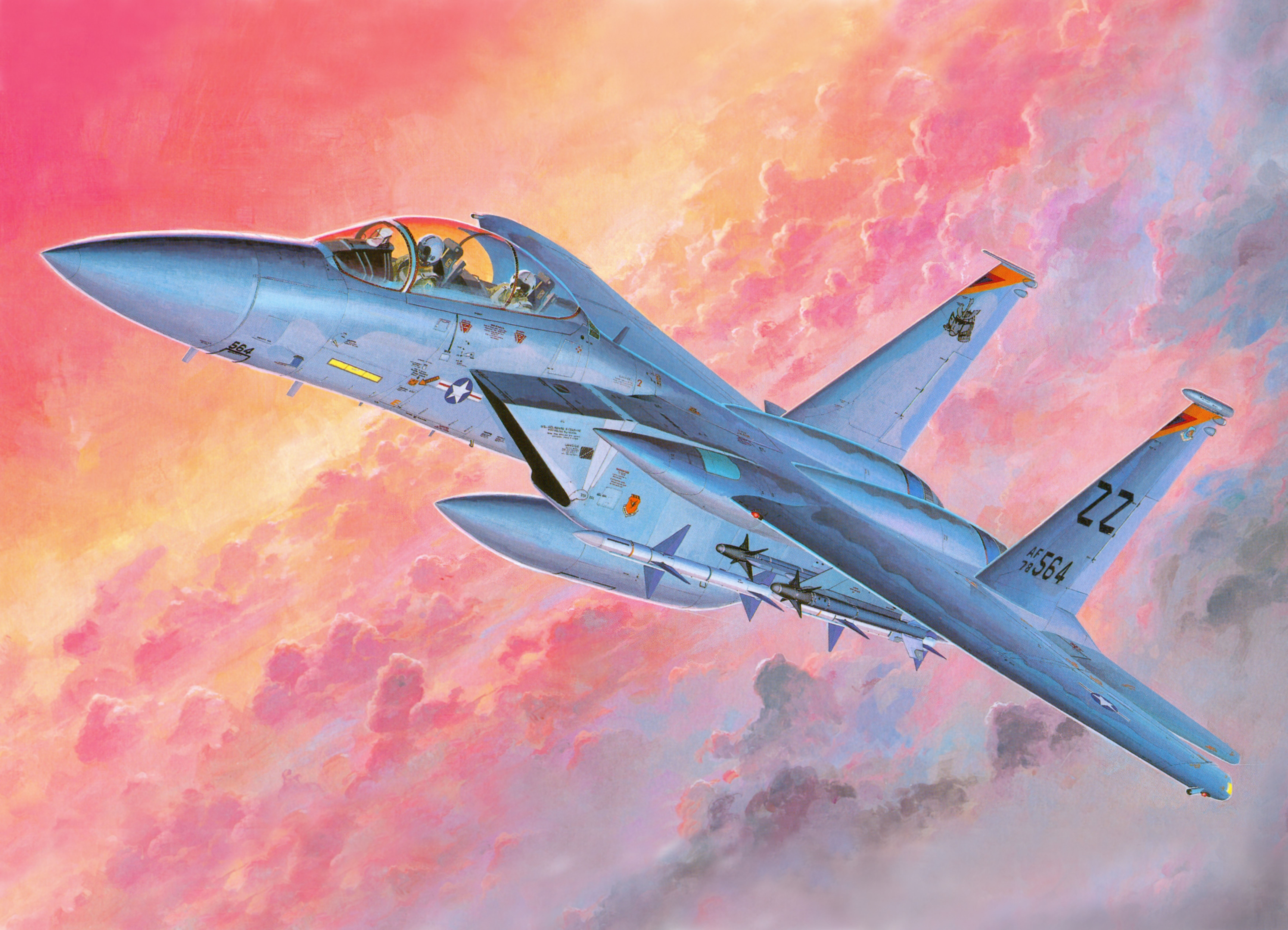 F-15D Airplane Painting Art HD Wallpaper