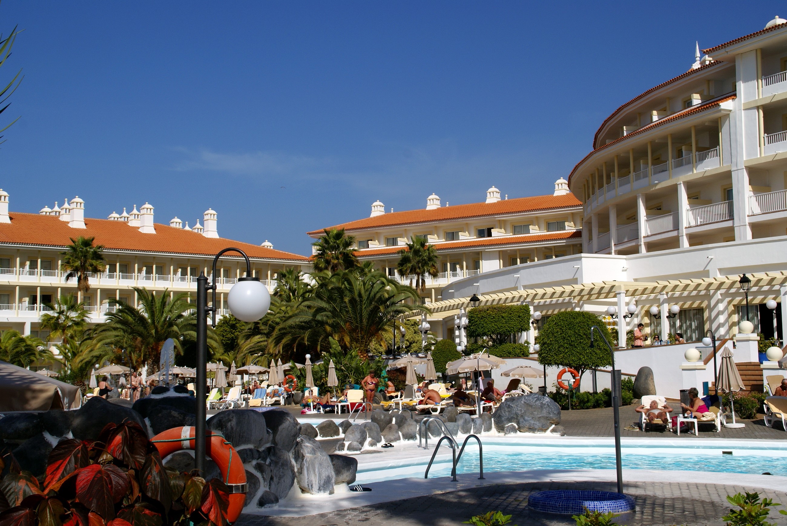 Resort with pools in the Canary Islands, Spain HD Wallpaper