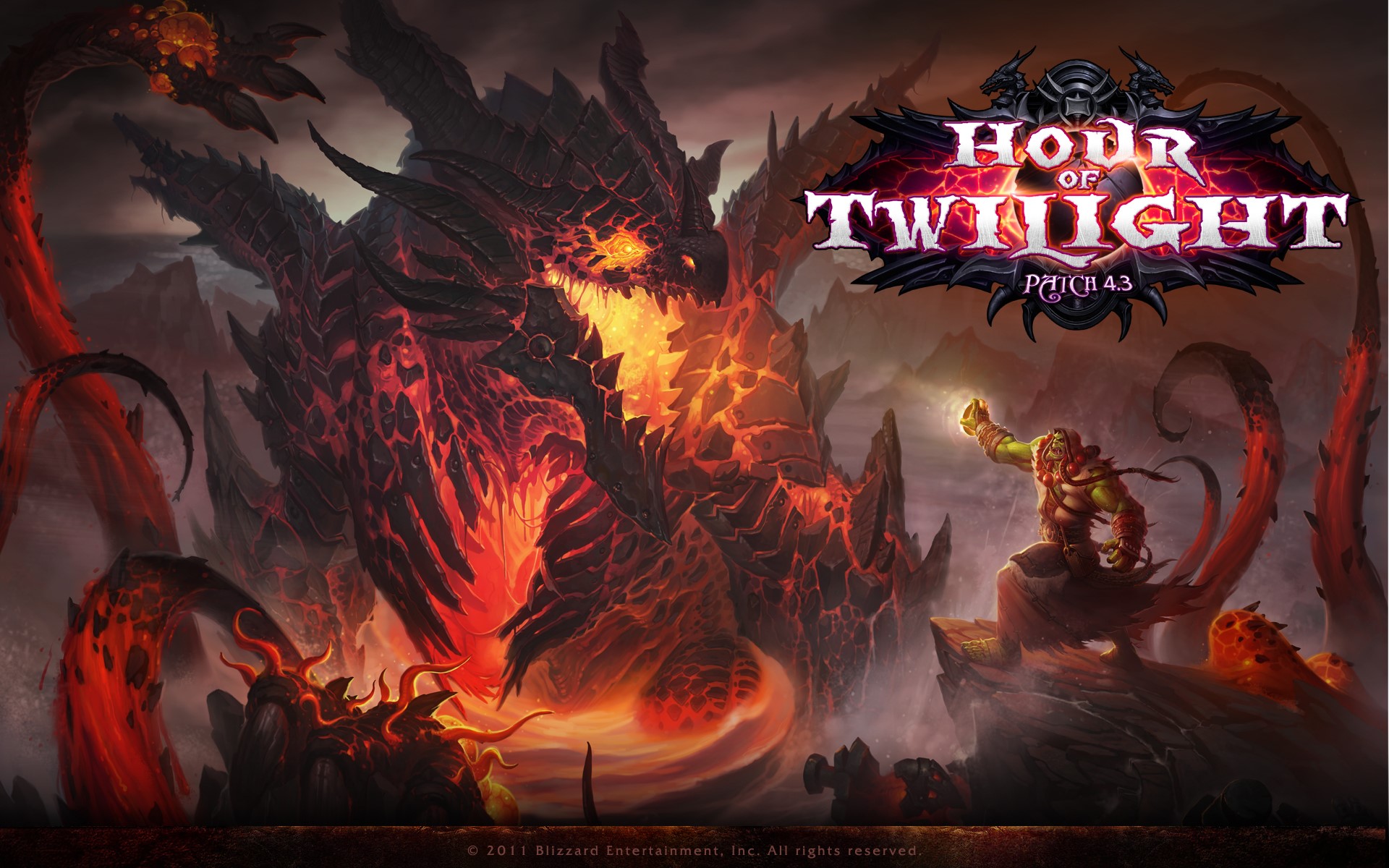 Deathwing and Thrall from World of Warcraft: Hour of Twilight HD Wallpaper