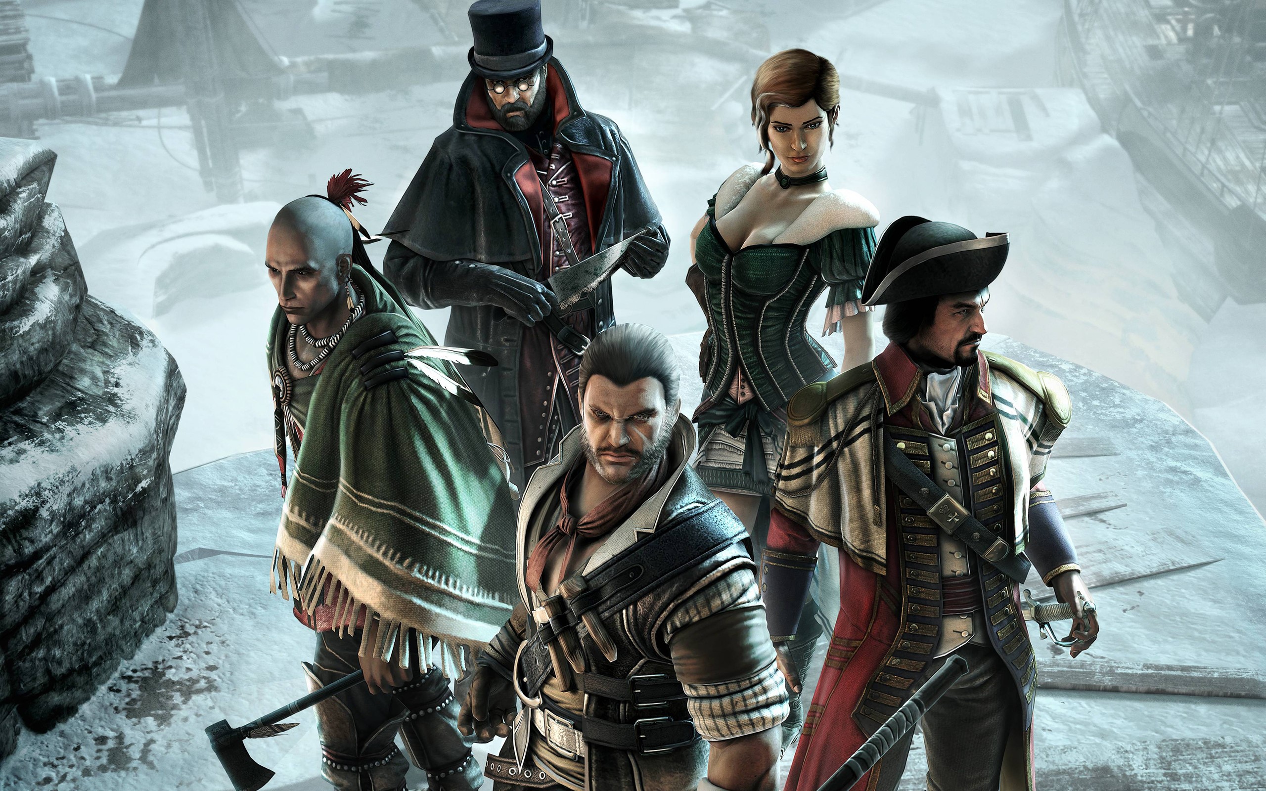 Group of characters from Assassin's Creed III HD Wallpaper
