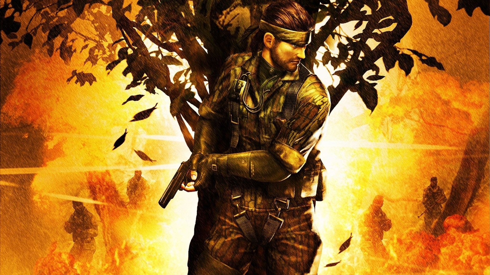 Snake from Metal Gear in a jungle setting HD Wallpaper