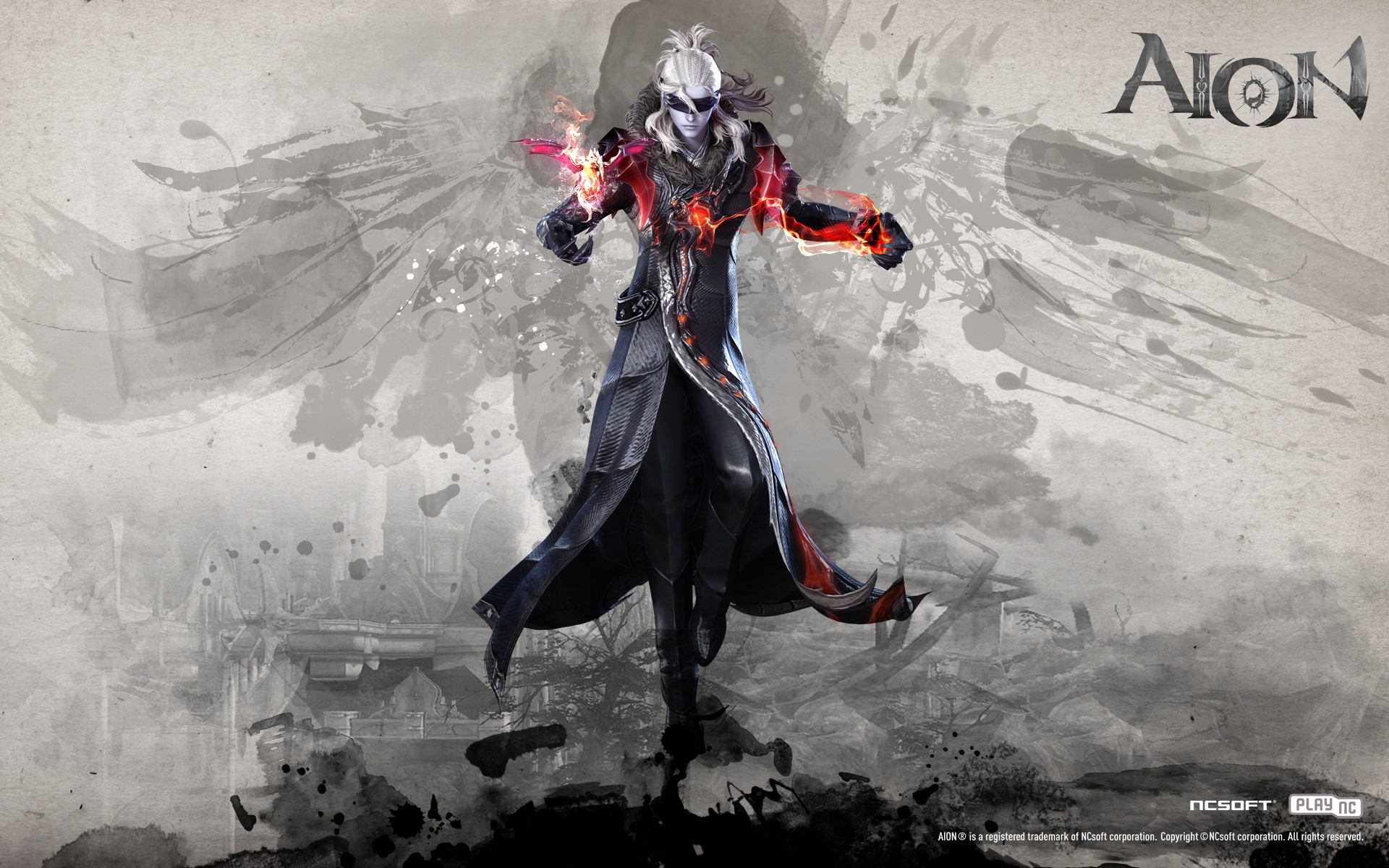 Aion: Tower of Eternity character with glowing hands HD Wallpaper