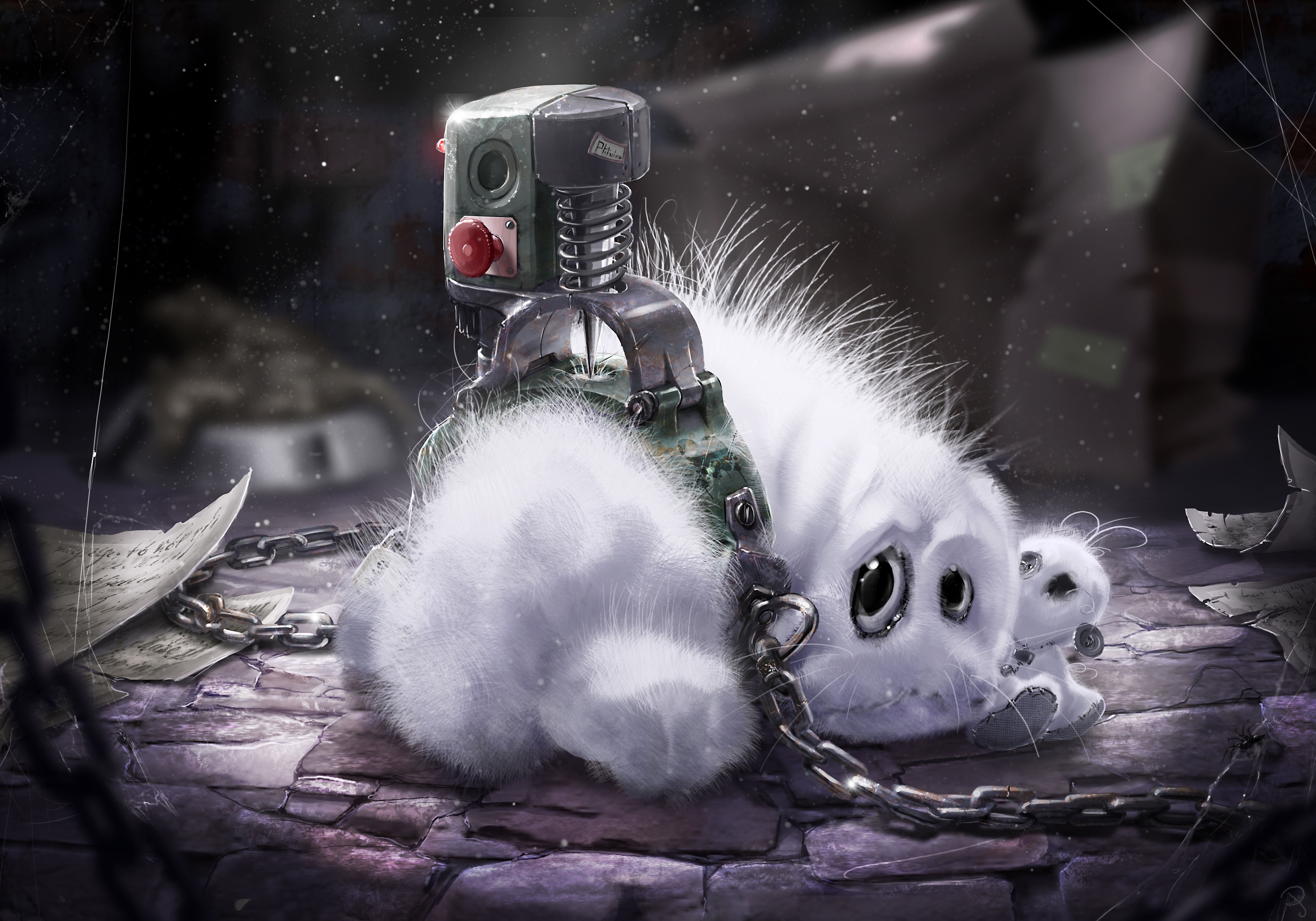 Creature with a device on its back HD Wallpaper