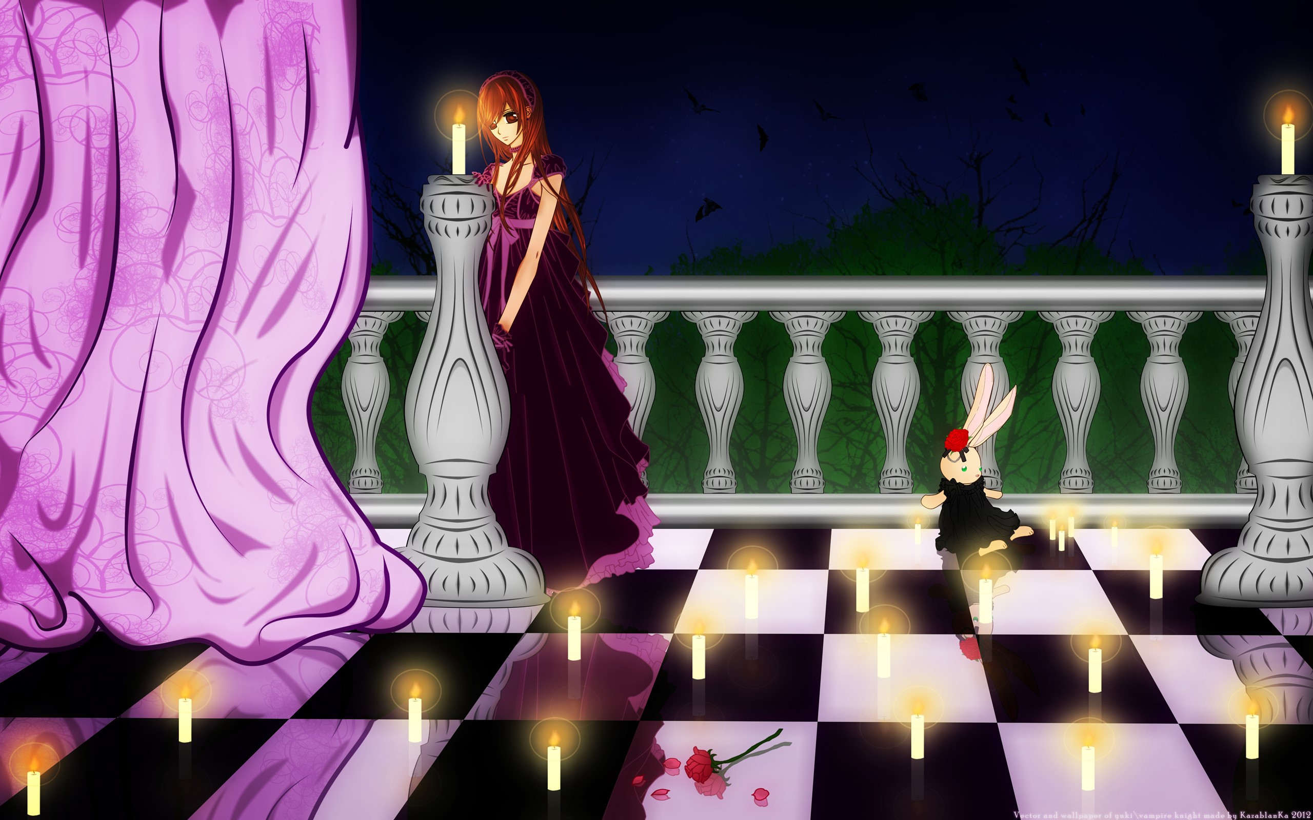 Yuki Cross and a rabbit from Vampire Knight HD Wallpaper