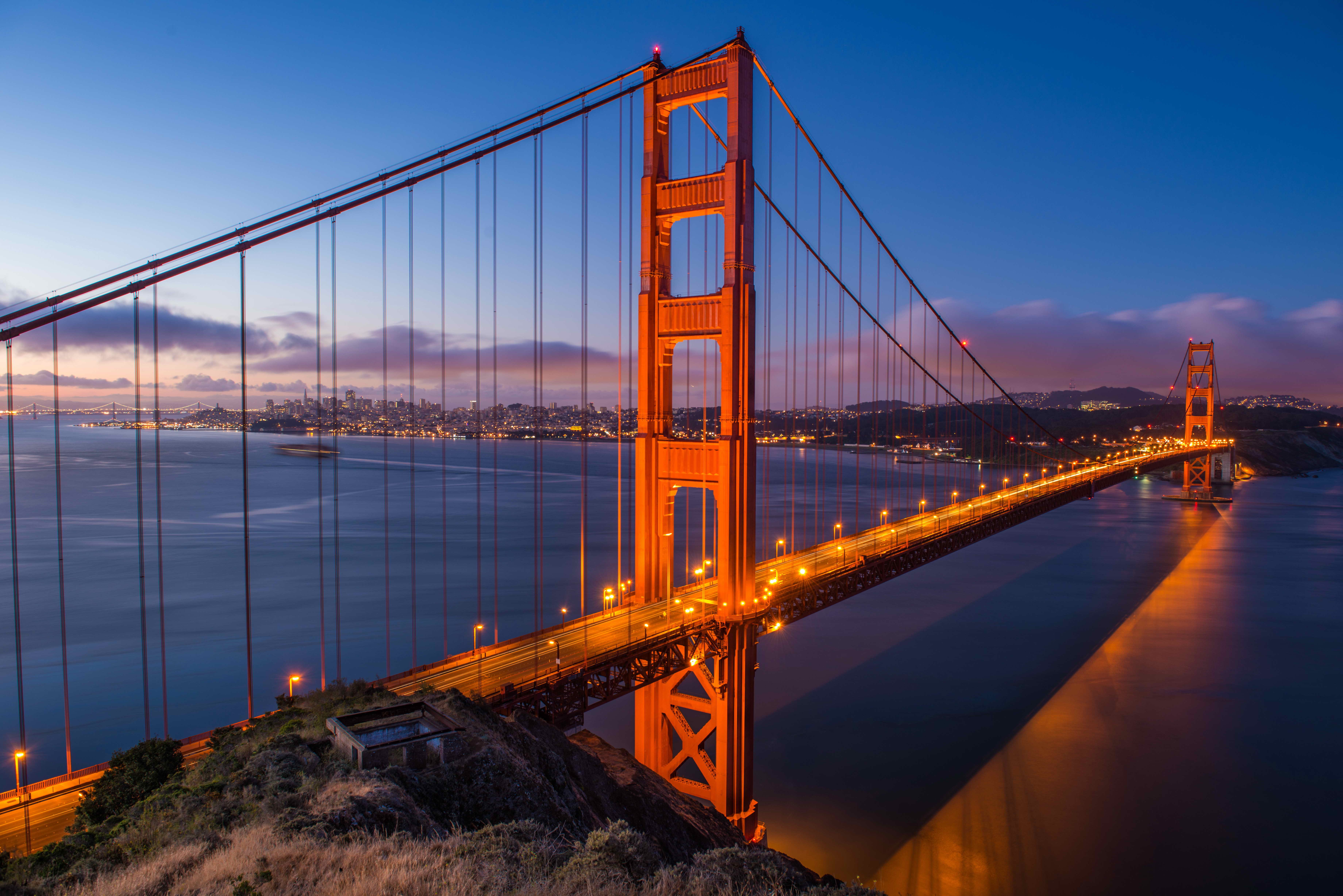 Golden Gate Bridge at Dusk, San Francisco HD Wallpaper