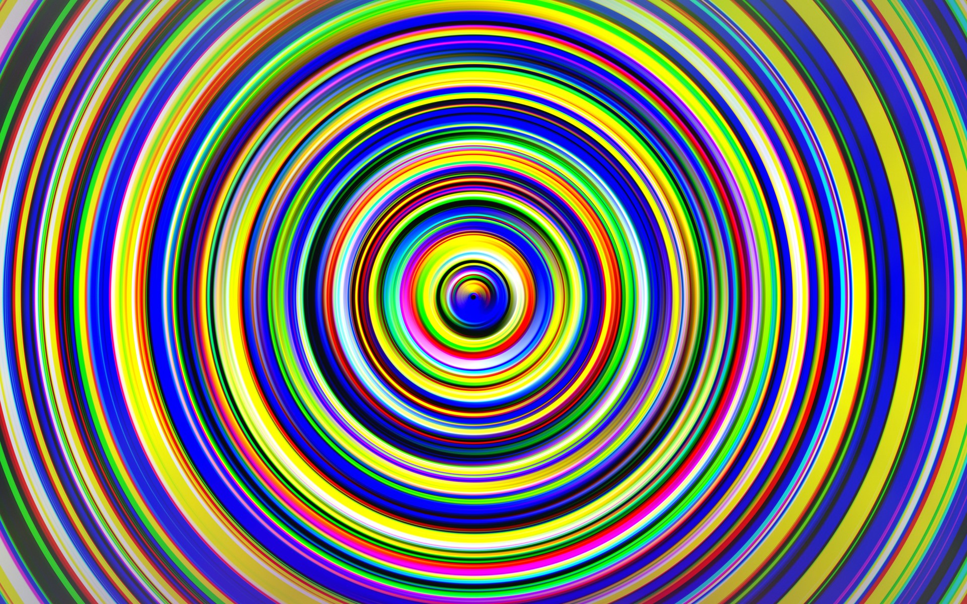Colorful concentric circles abstract pattern HD Wallpaper