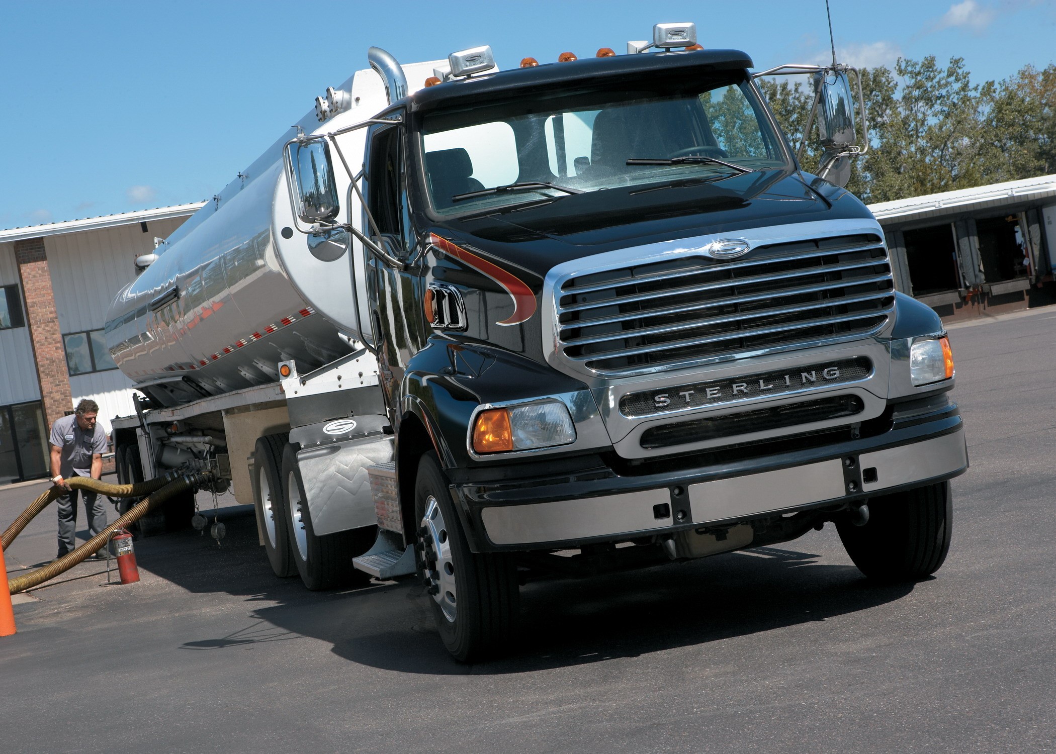 Sterling Trucks tanker truck being serviced HD Wallpaper