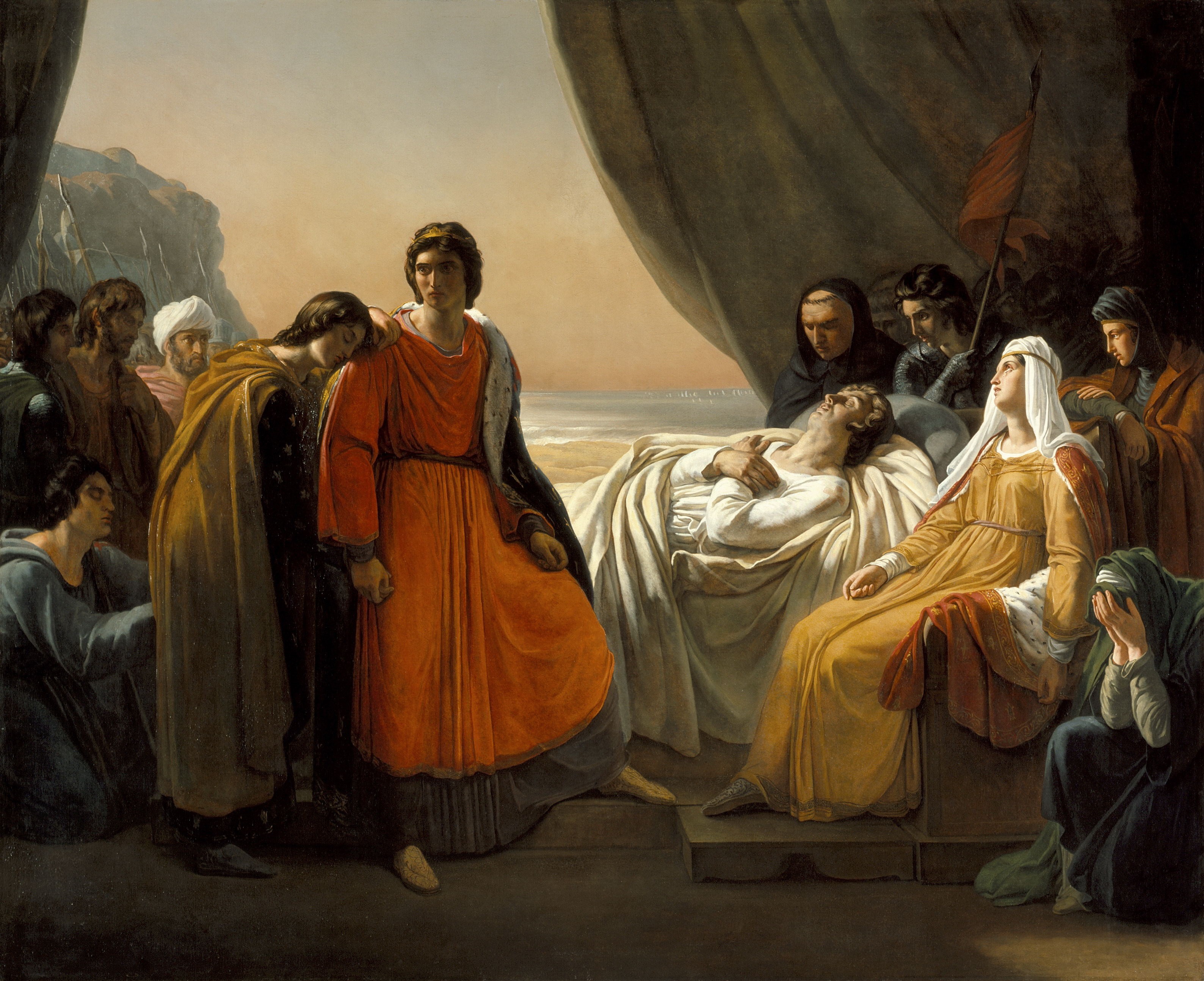 The Death of Saint Louis by Ary Scheffer HD Wallpaper