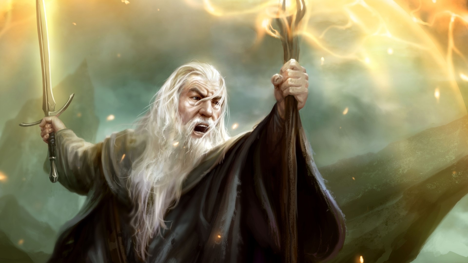 Gandalf the Grey from The Lord of the Rings HD Wallpaper