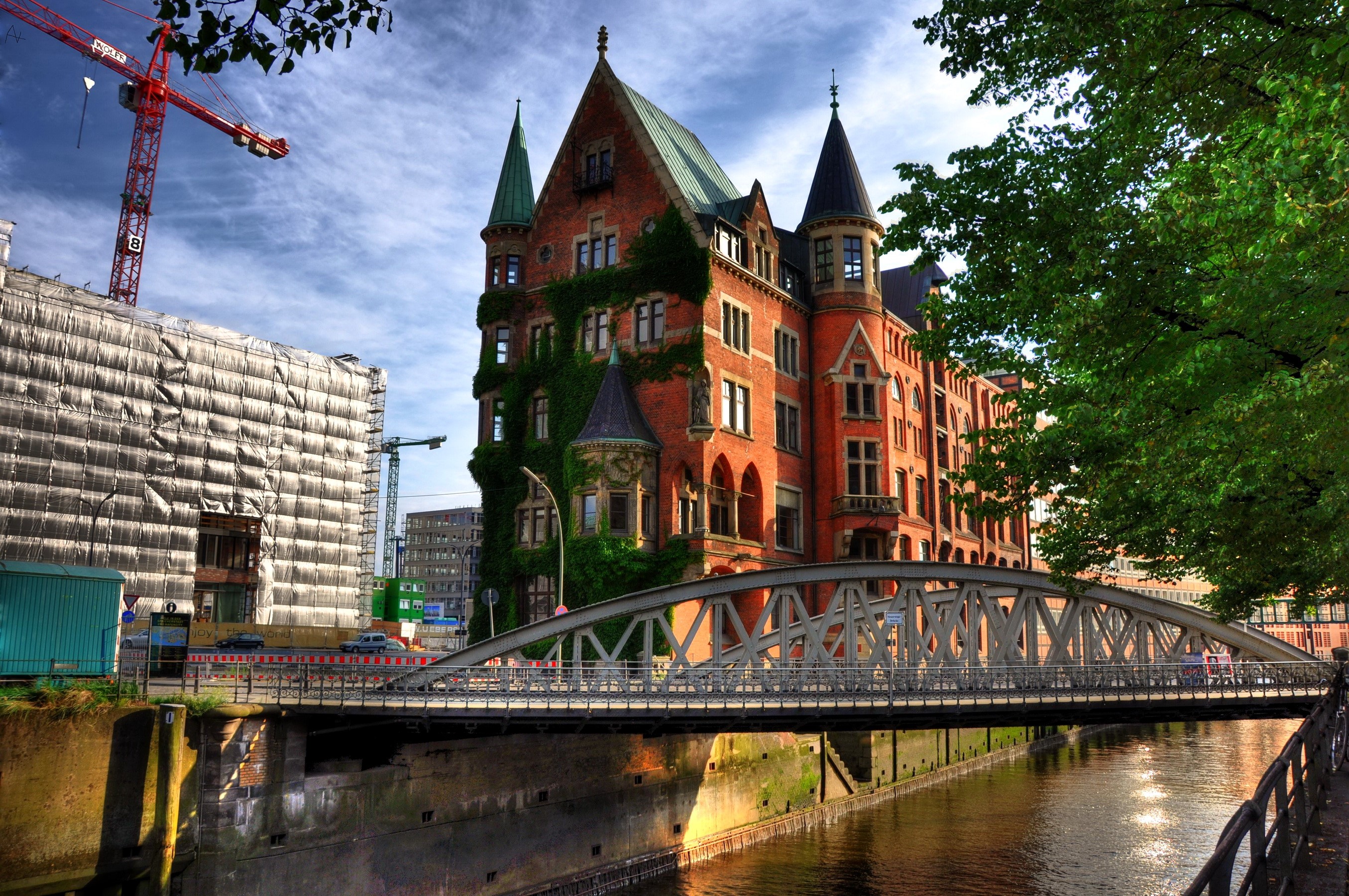 Speicherstadt warehouse district in Hamburg, Germany HD Wallpaper