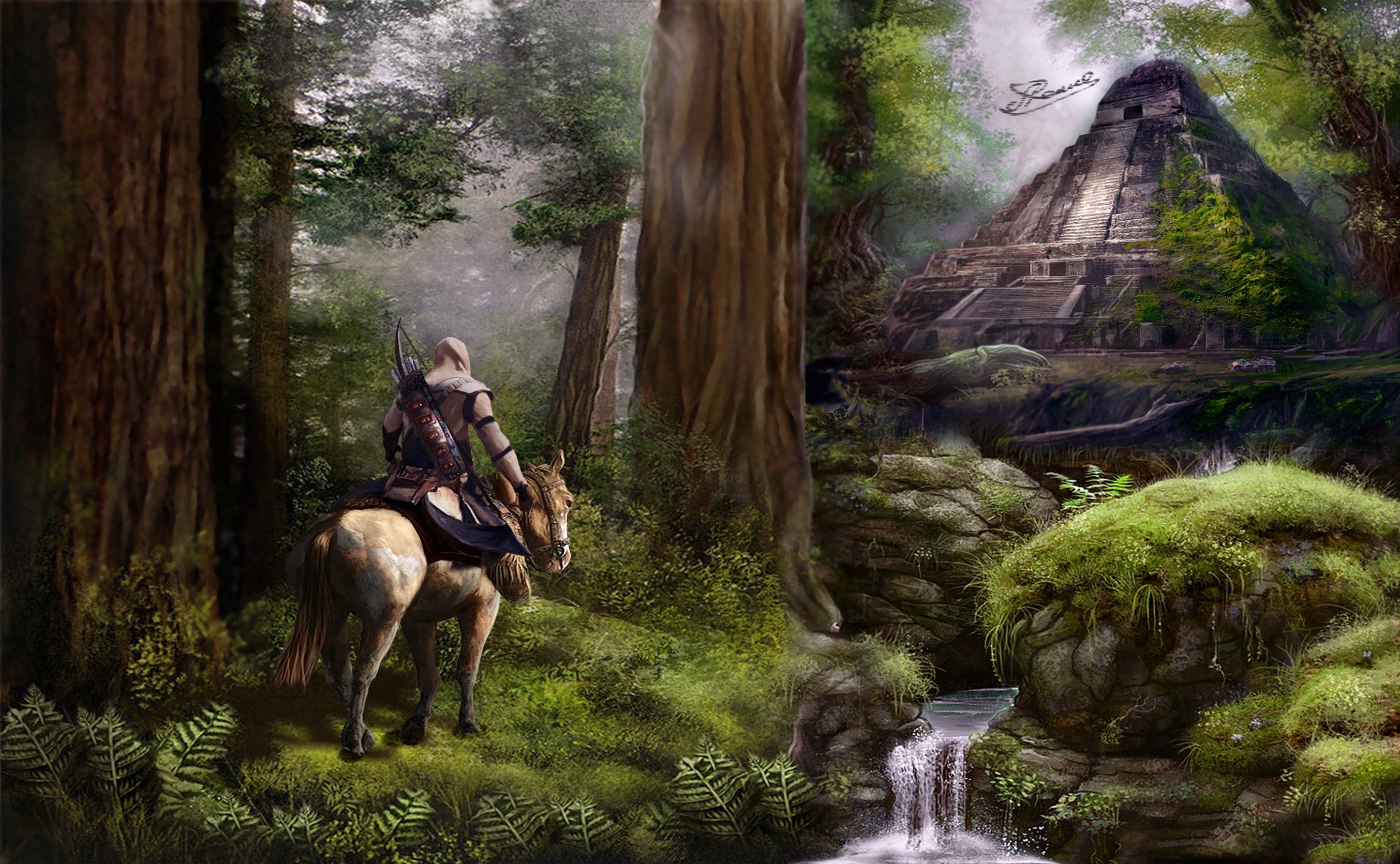 Assassin's Creed: Mayan Pyramid in Jungle HD Wallpaper