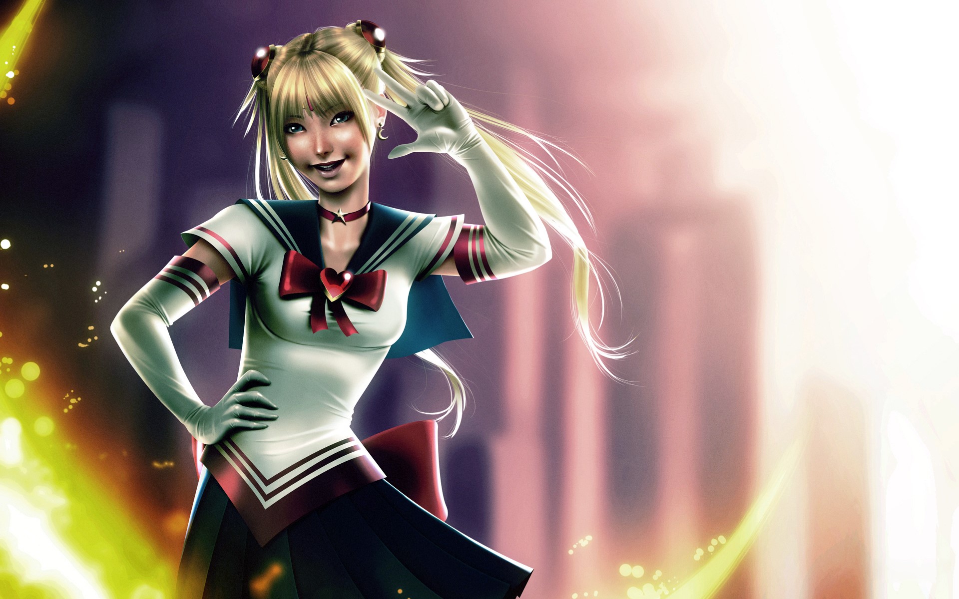 Sailor Moon character in a sailor uniform HD Wallpaper