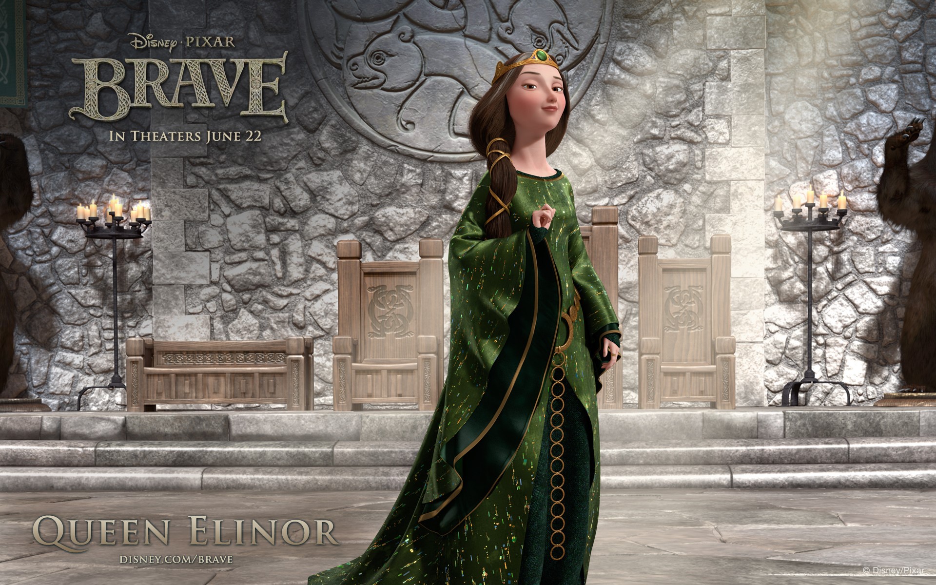 Queen Elinor from Disney Pixar's Brave HD Wallpaper