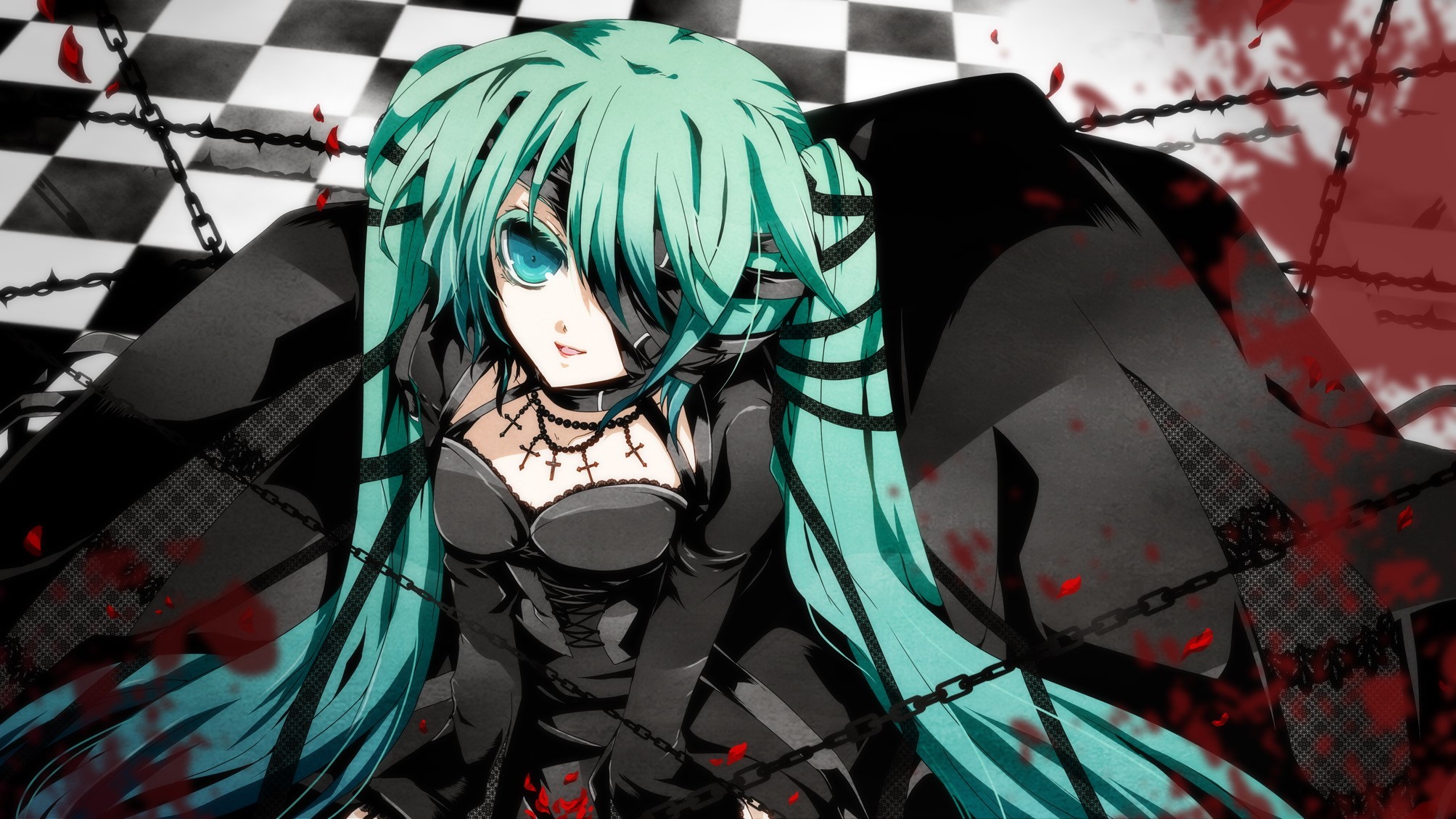 Hatsune Miku from Vocaloid HD Wallpaper