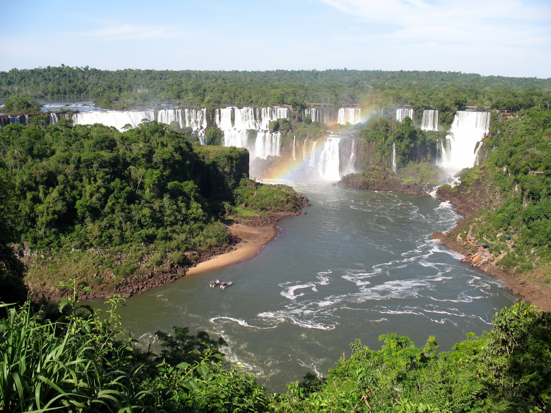 Iguazu Falls with Rainbow HD Wallpaper