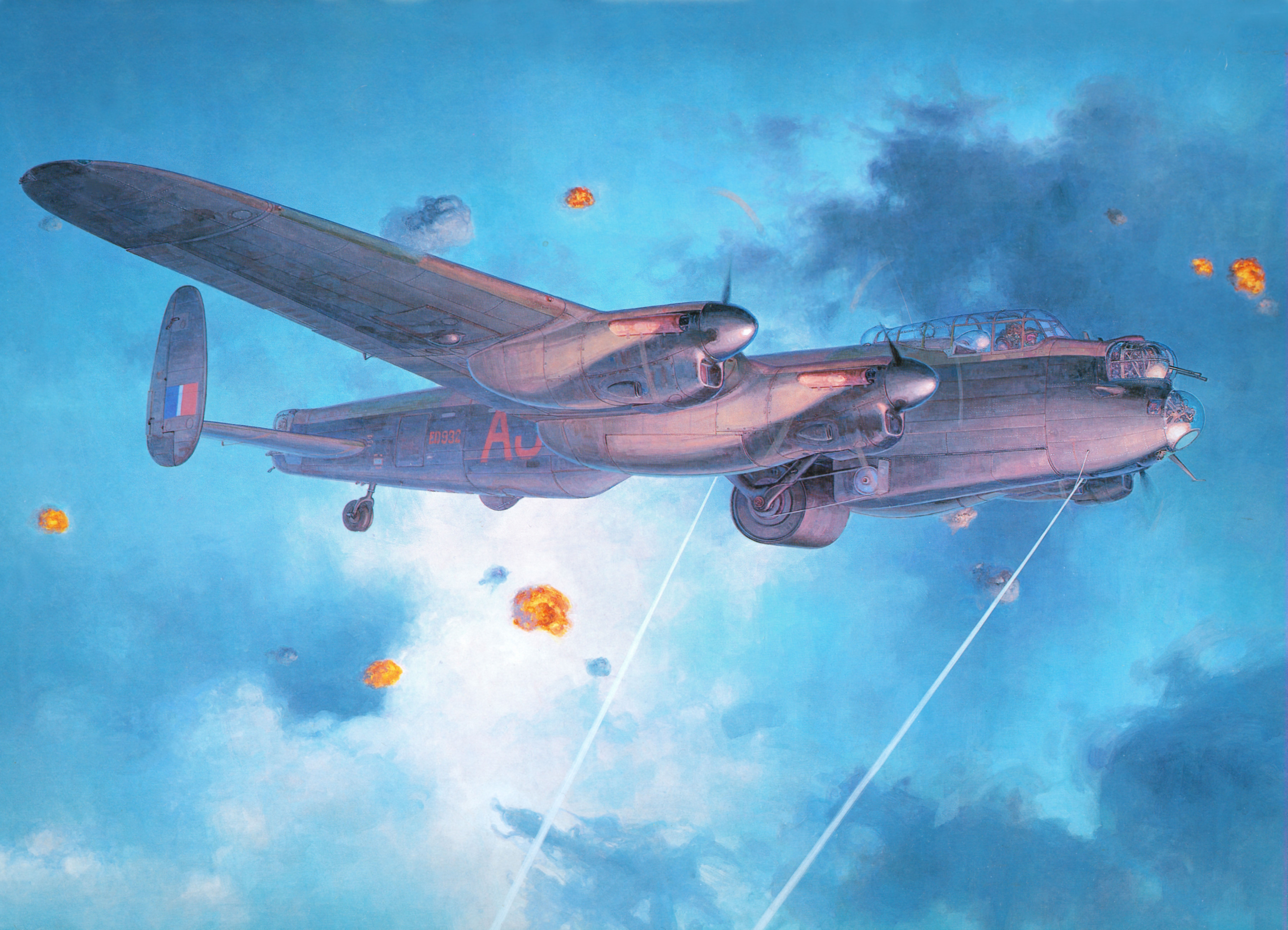 Lancaster B Mk.3 Dambusters Airplane Painting Art HD Wallpaper