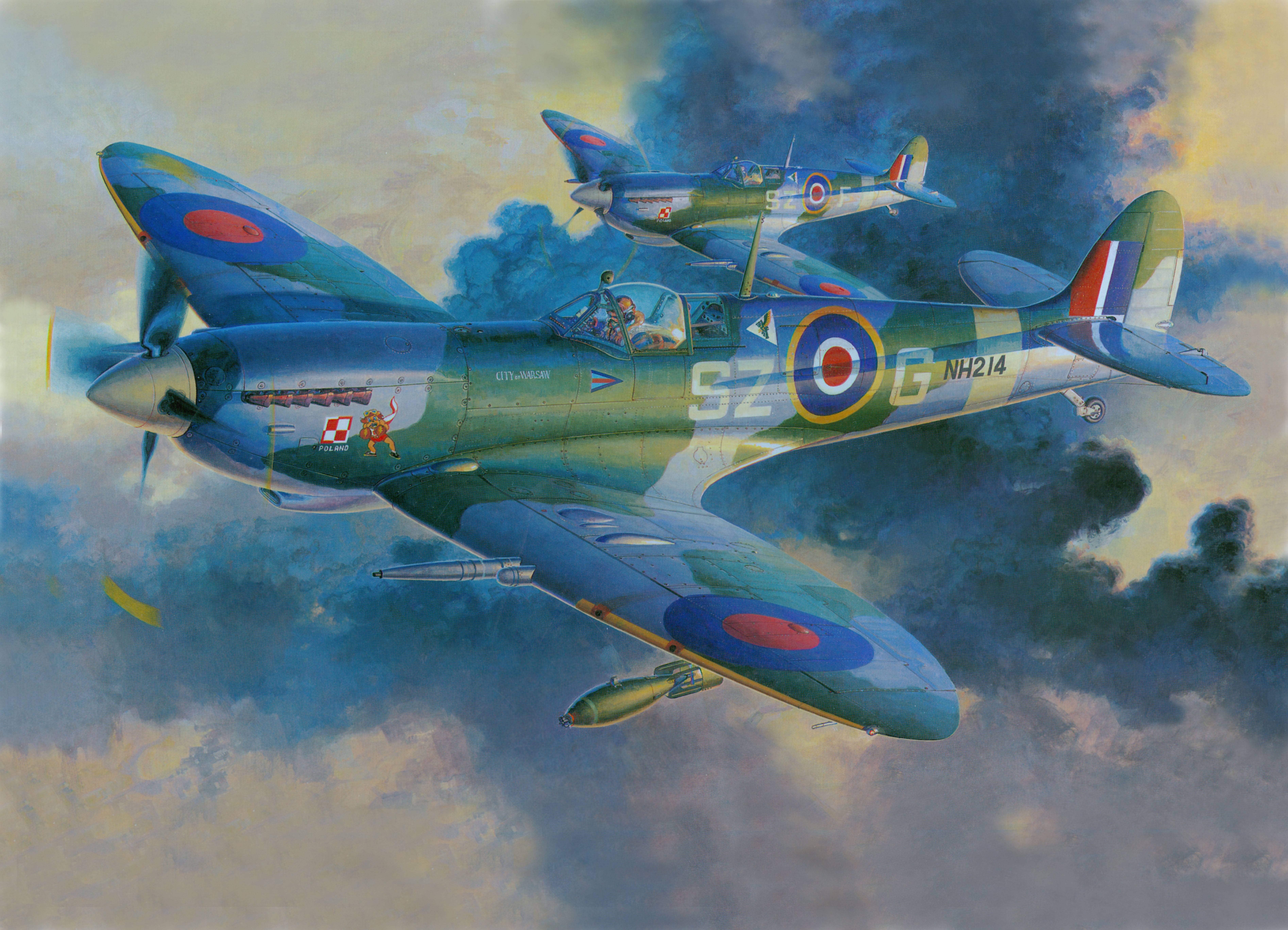 Hawker Tempest Fighter Planes in Flight HD Wallpaper