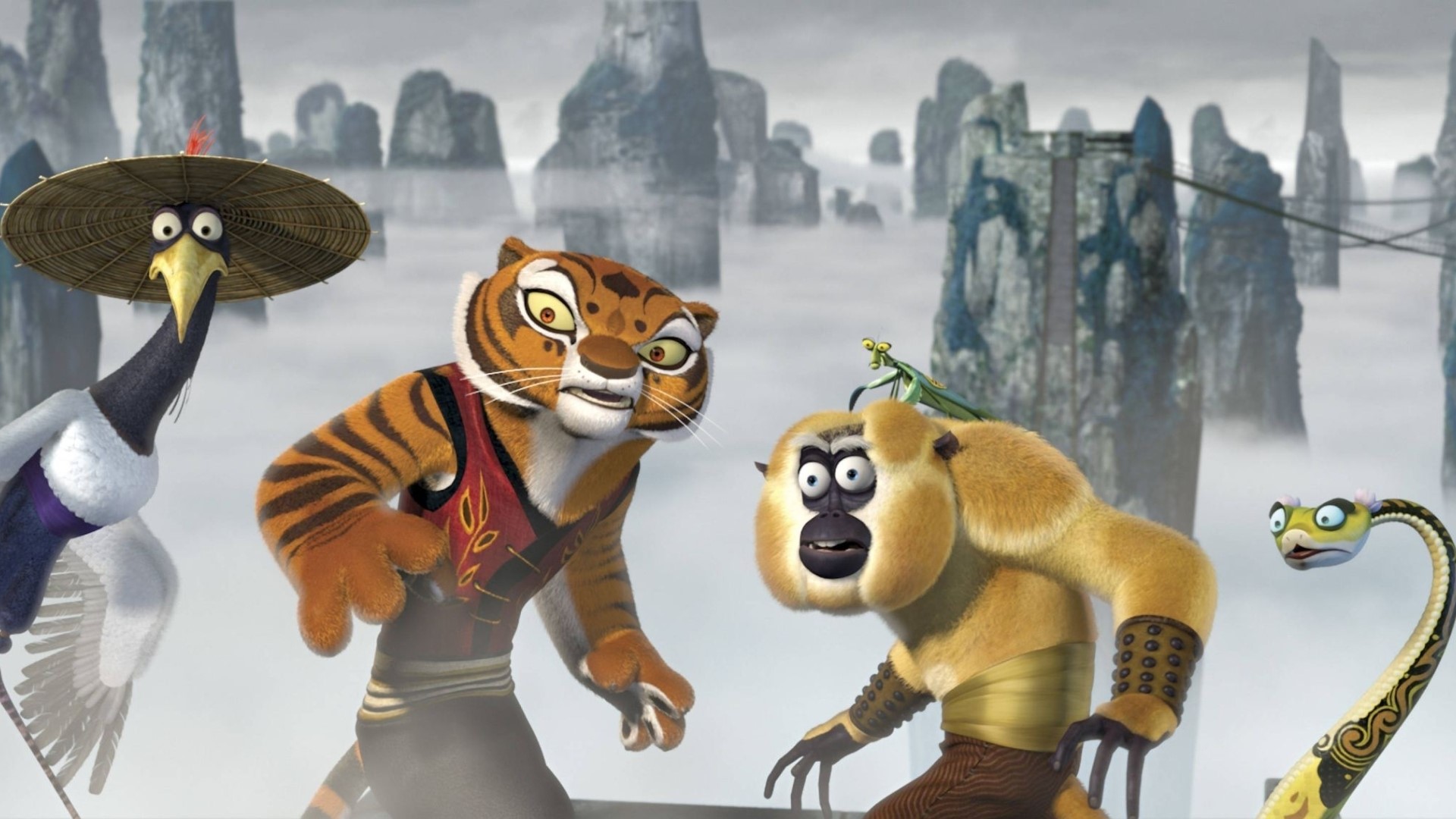 The Furious Five from Kung Fu Panda HD Wallpaper
