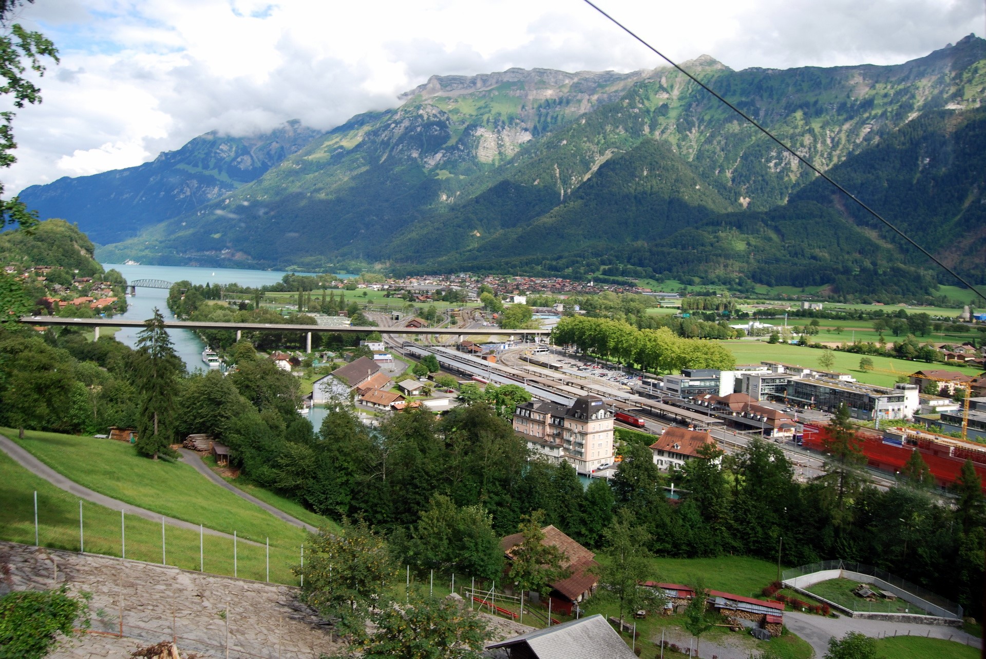 Interlaken, Switzerland with Mountains and Lake HD Wallpaper