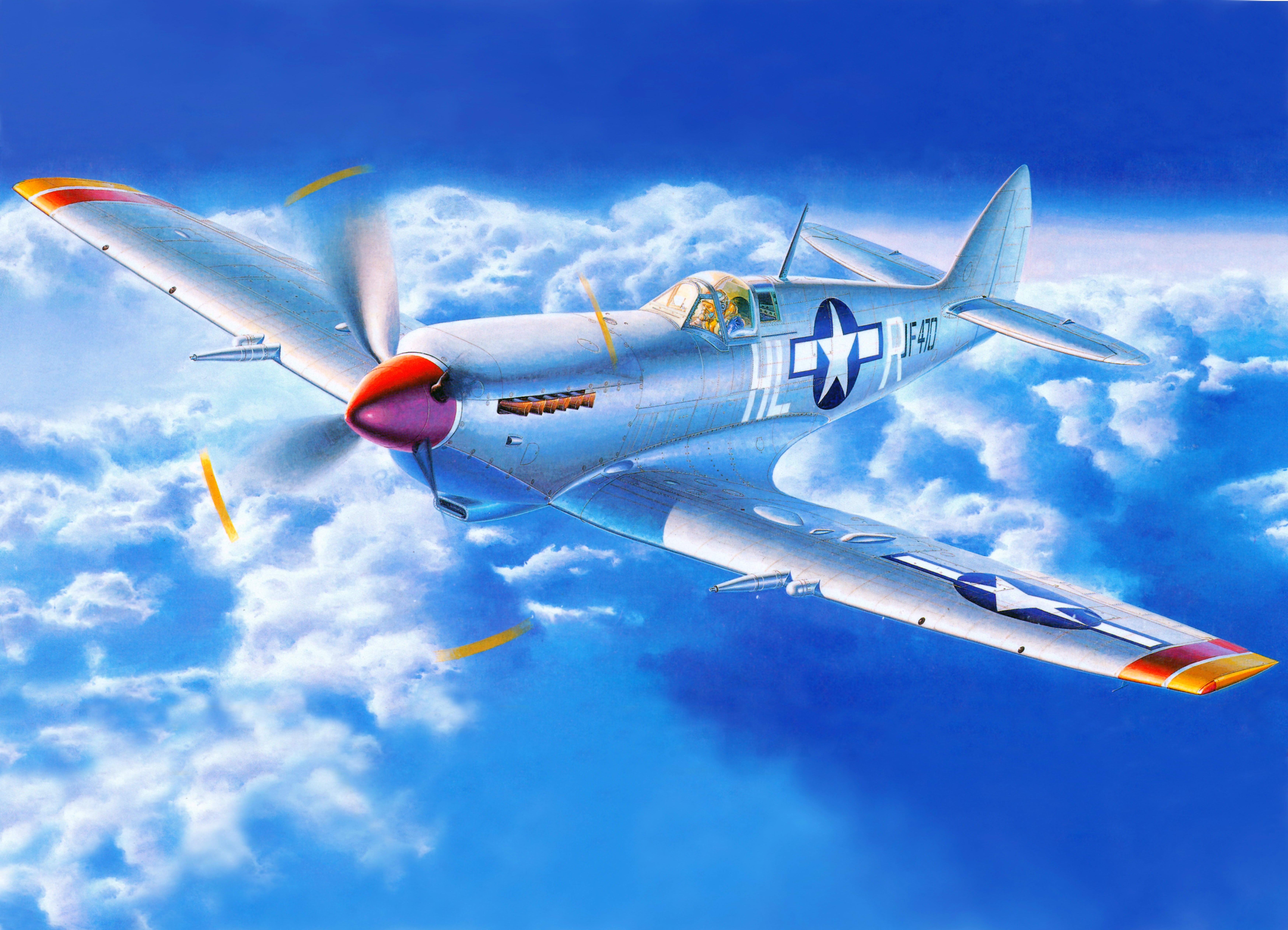 Painting Art of a World War II Airplane HD Wallpaper