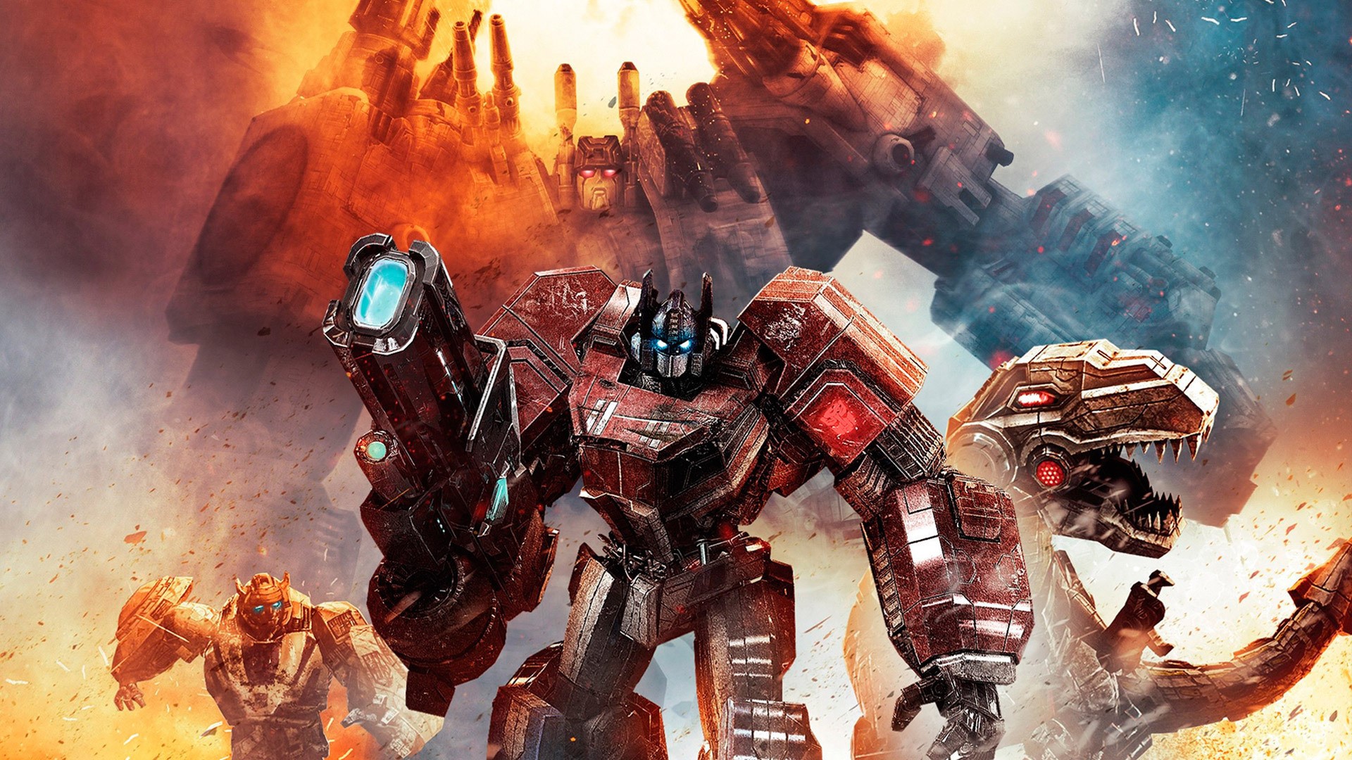 Transformers Optimus Prime and Grimlock in battle HD Wallpaper