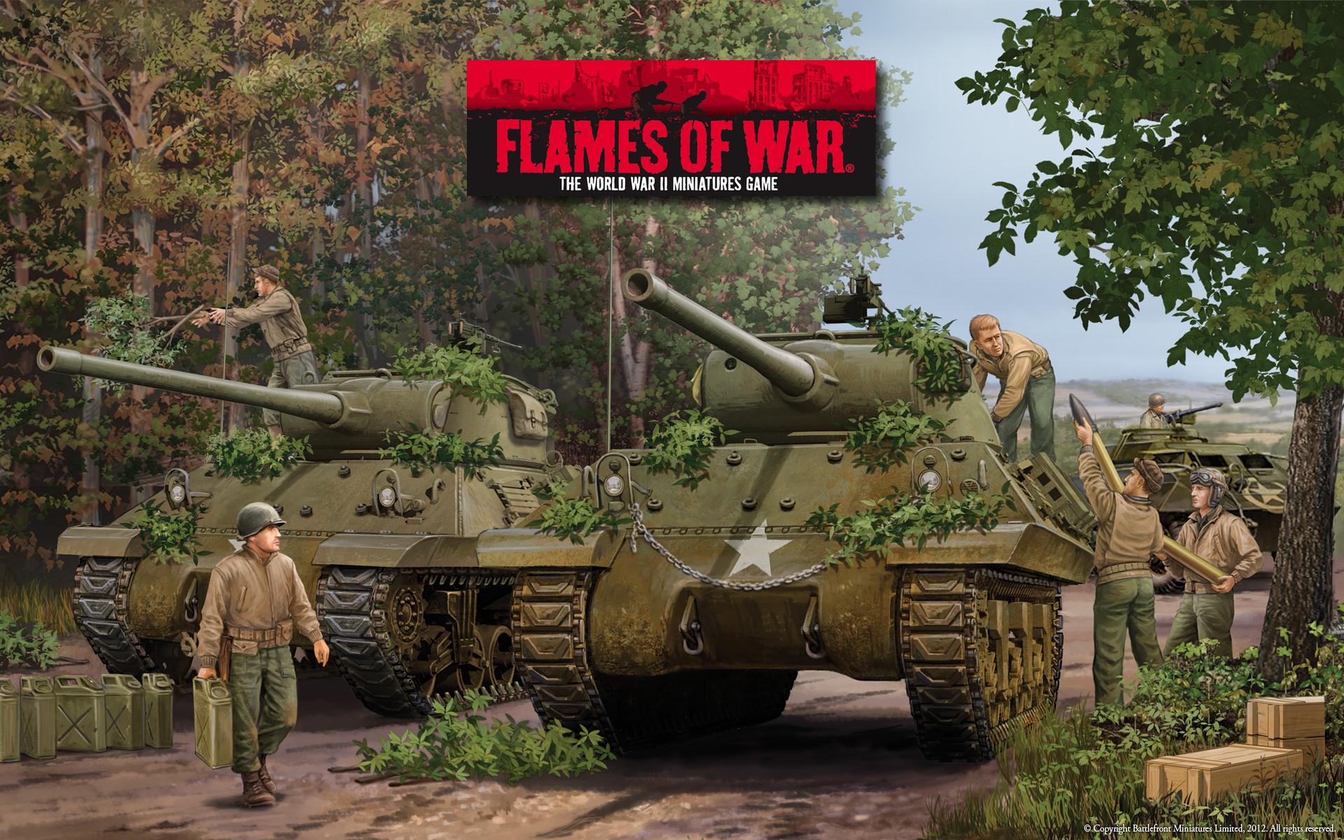 Flames of War World War II Miniatures Game Tanks HD Wallpaper