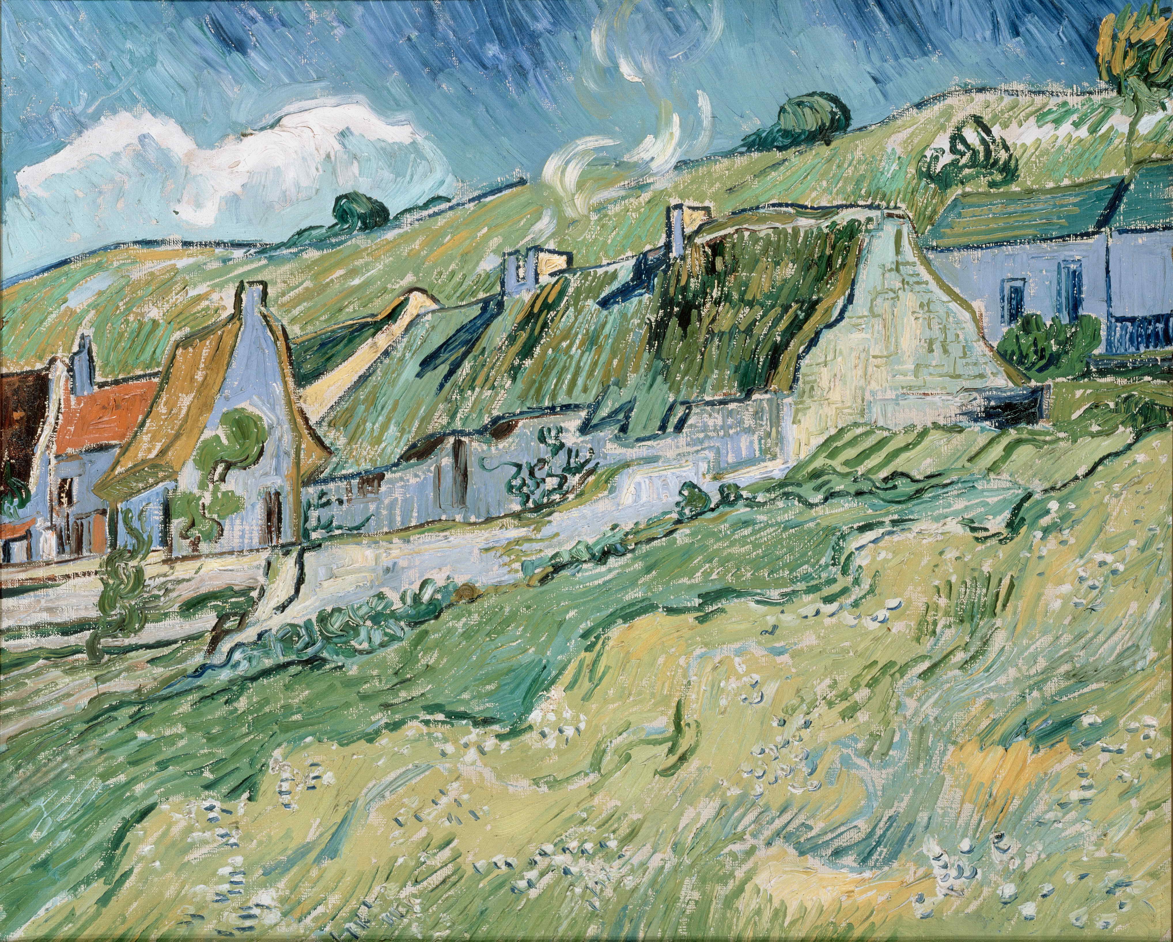 Vincent van Gogh - Cottages HD Wallpaper